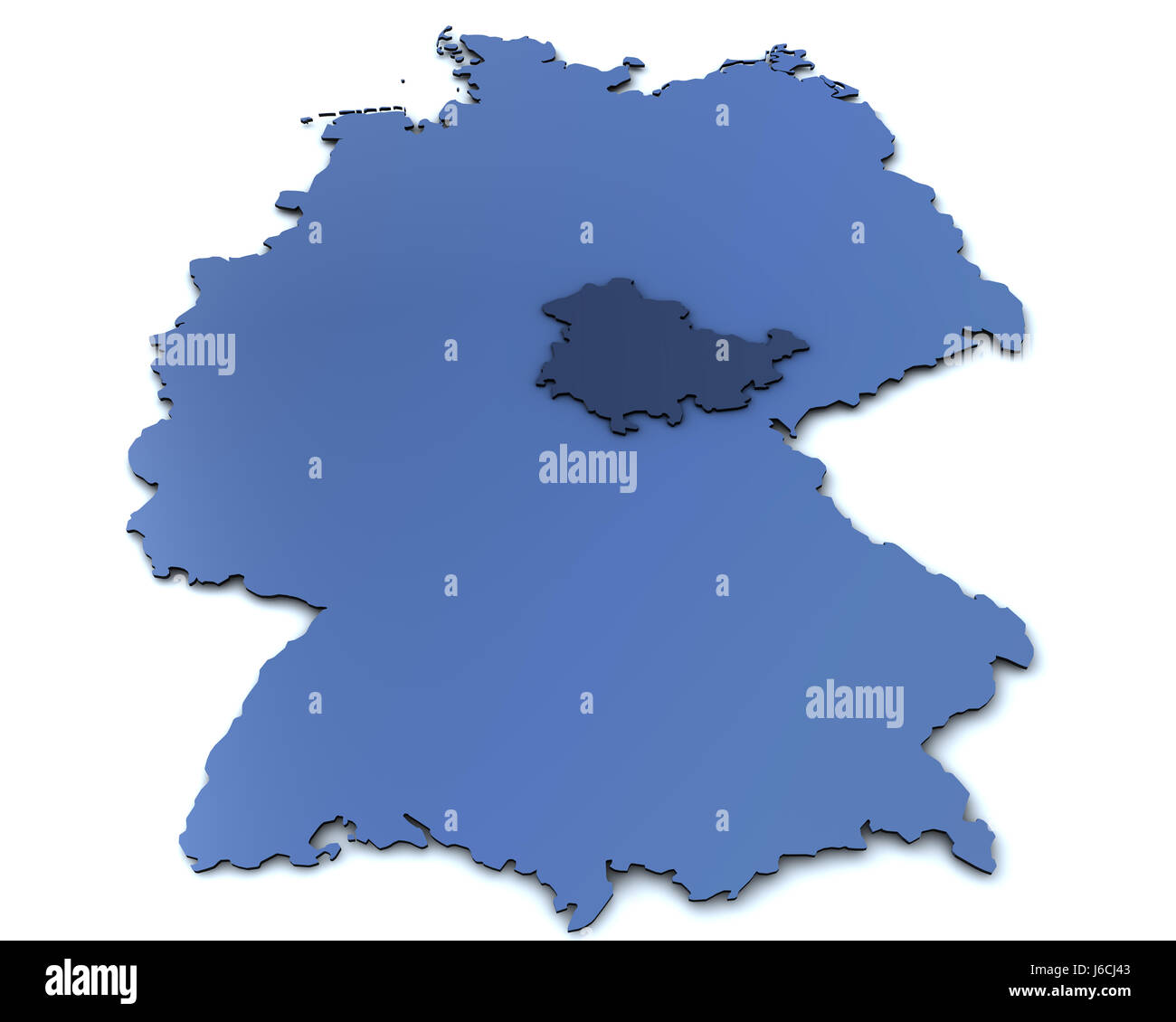 map of germany - thuringia Stock Photo - Alamy