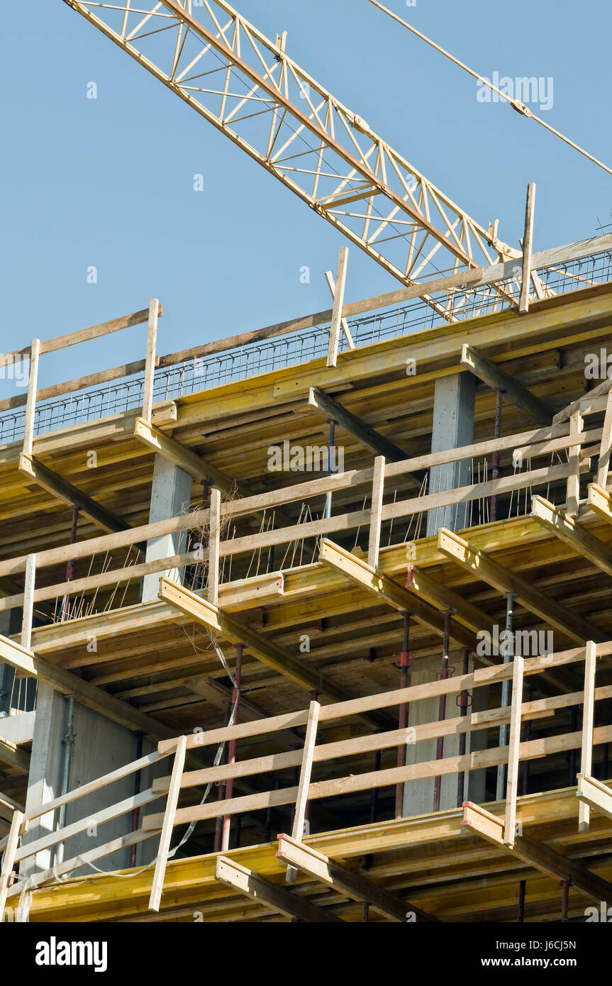 industry engineering concrete scaffold scaffolding building construction crane Stock Photo Alamy