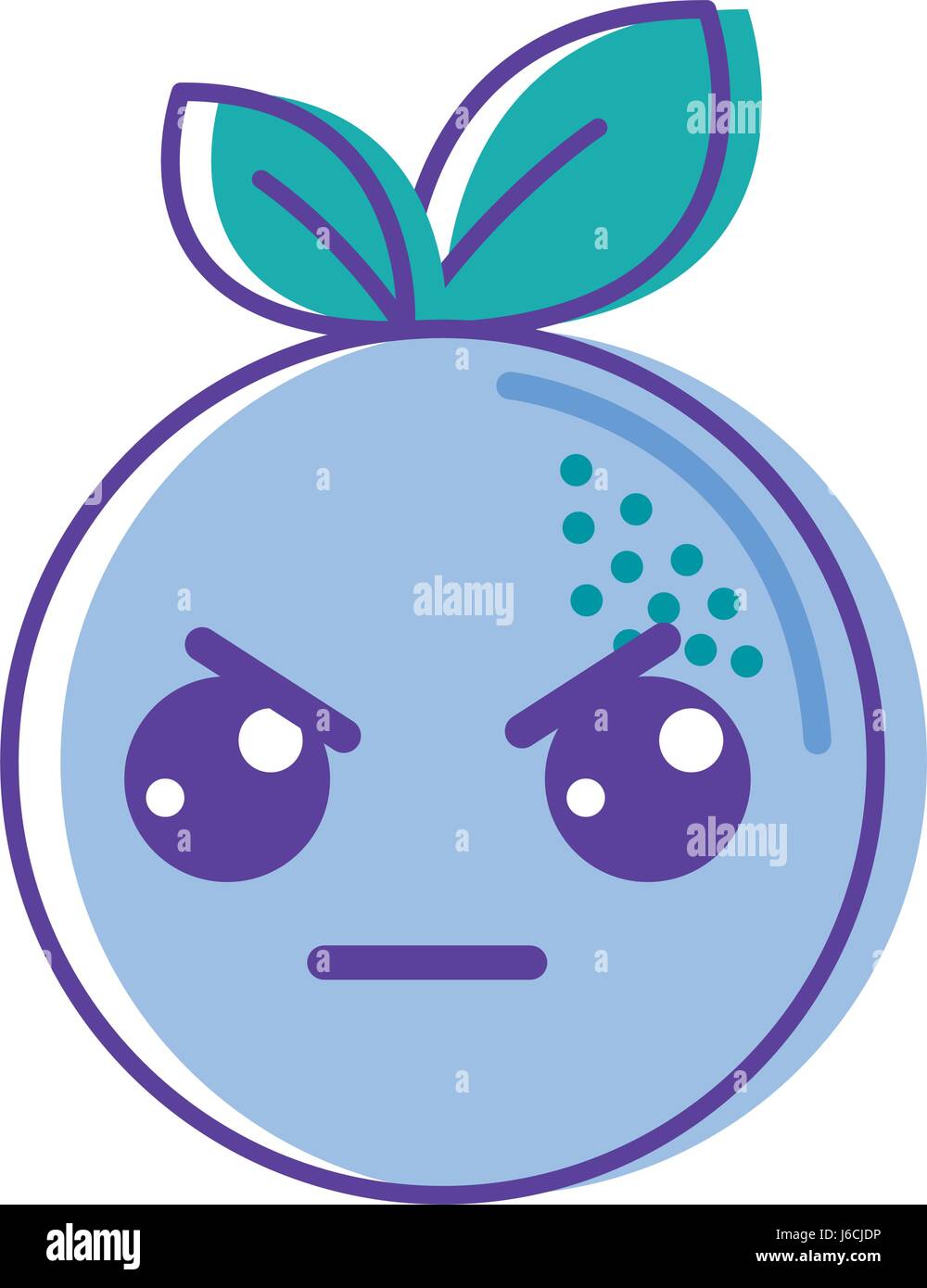 kawaii cute angry orange fruit Stock Vector Image & Art - Alamy