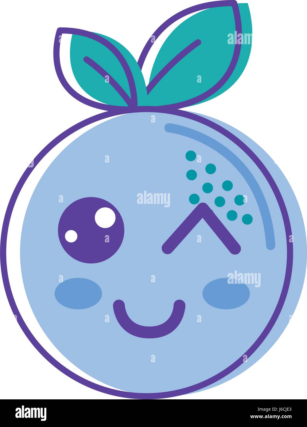 kawaii nice funny orange fruit Stock Vector Image & Art - Alamy