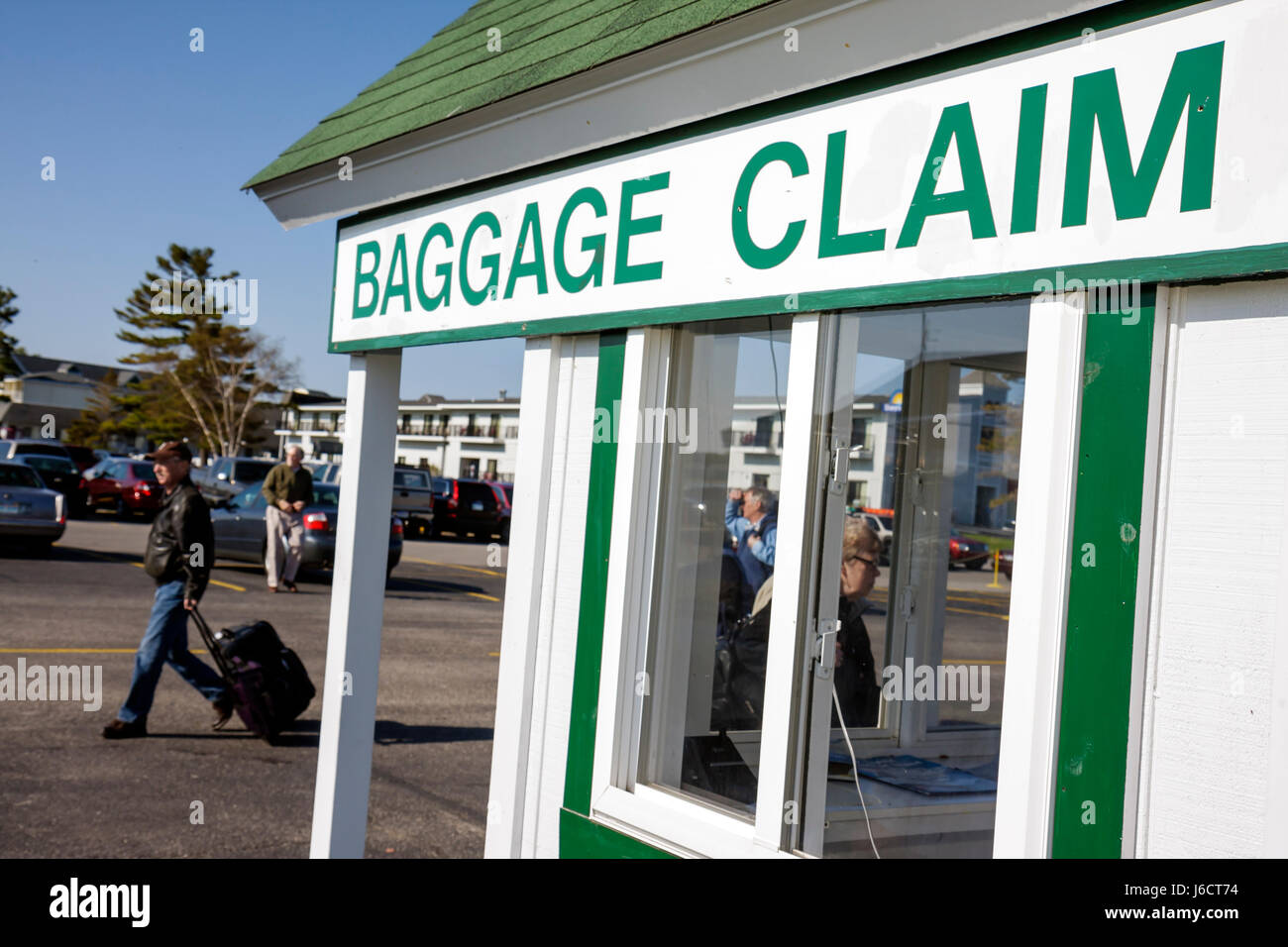 Michigan Mackinaw City,Mackinac historic State Parks Park,Straits of Mackinac,Lake Huron,Arnold Ferry Line Dock,Arnold Transit C Stock Photo