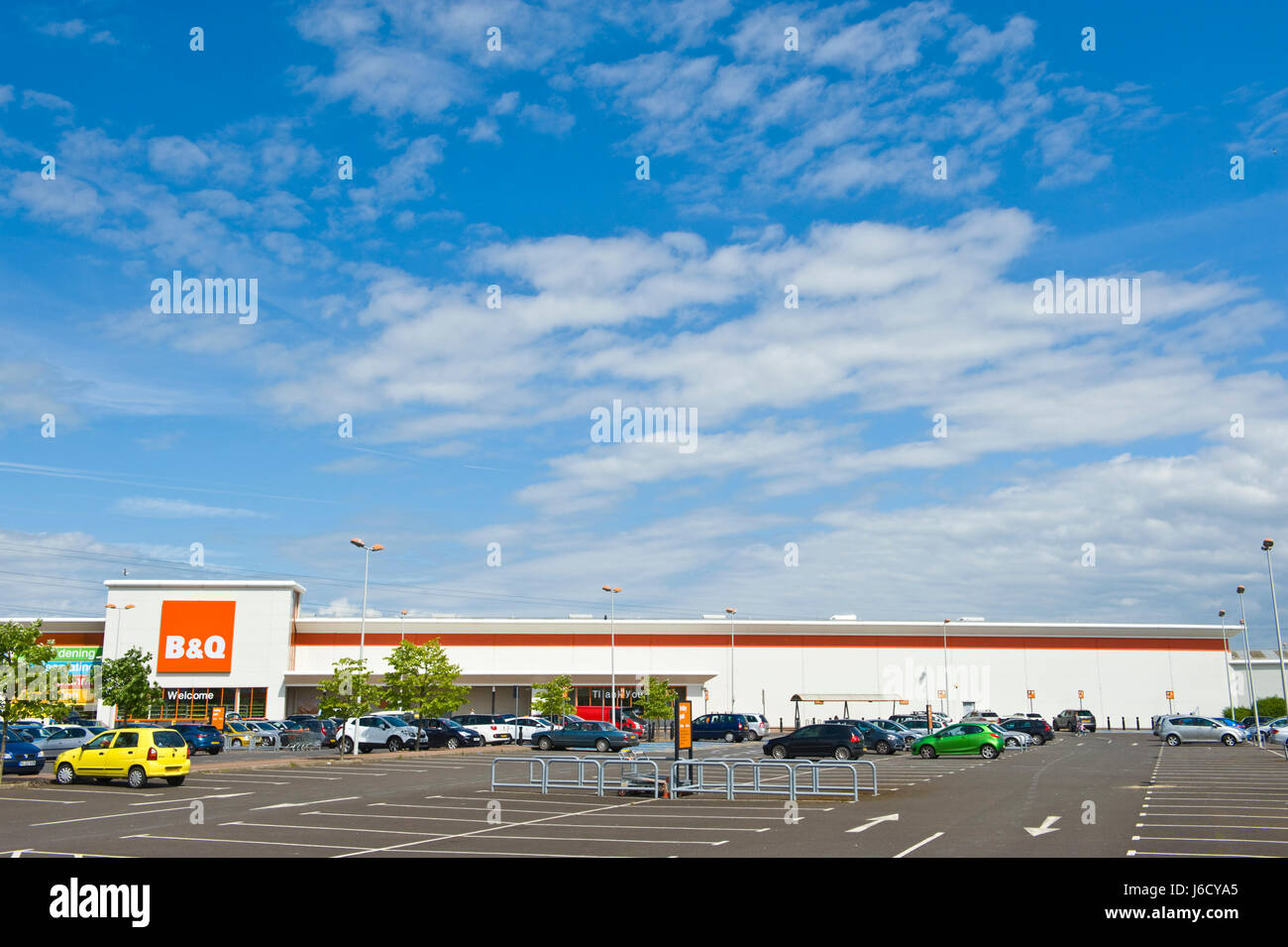Exterior of B&Q store in Newport, South Wales, UK Stock Photo Alamy