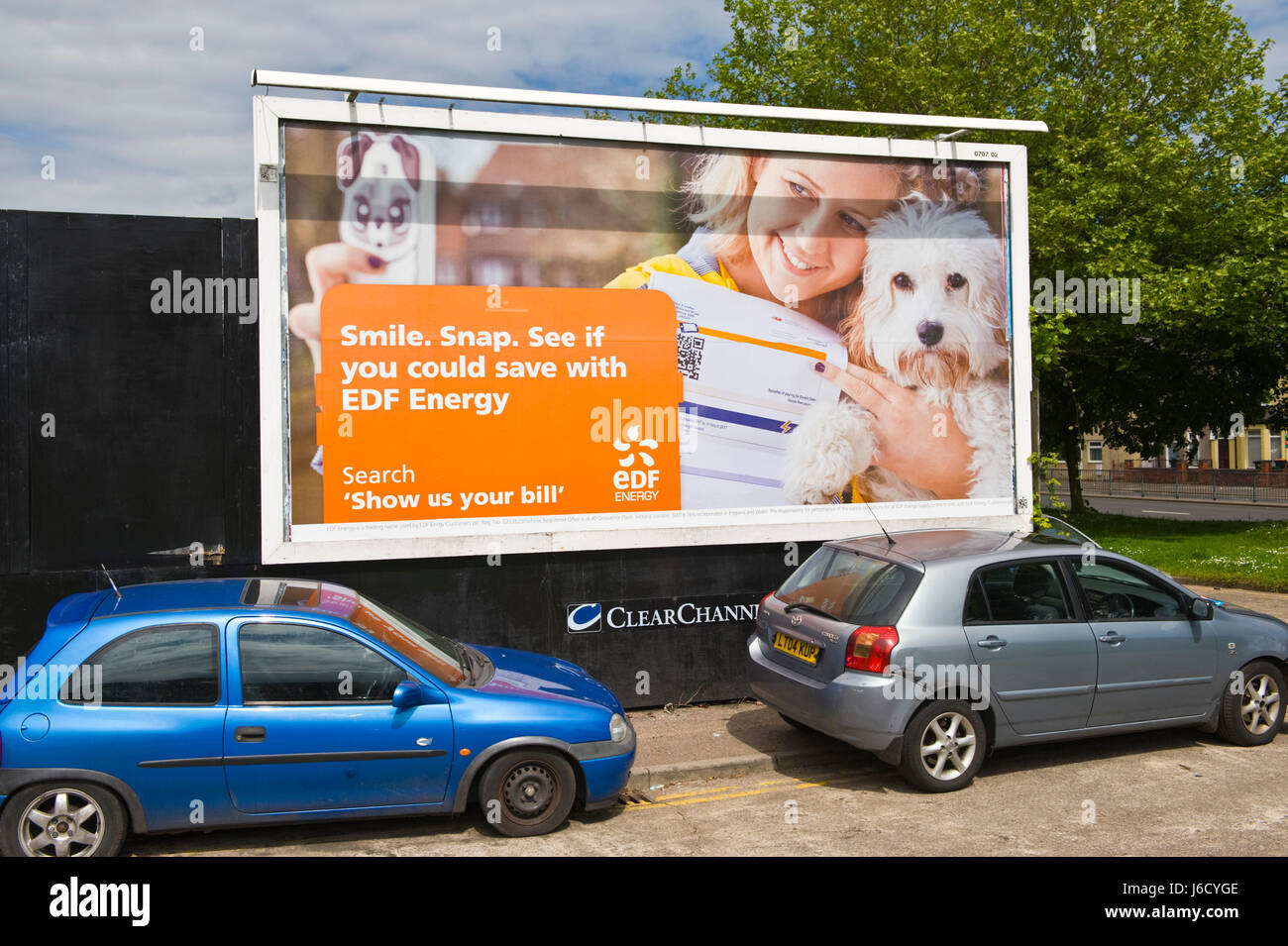 EDF Energy 48 sheet poster advertising billboard on ClearChannel site