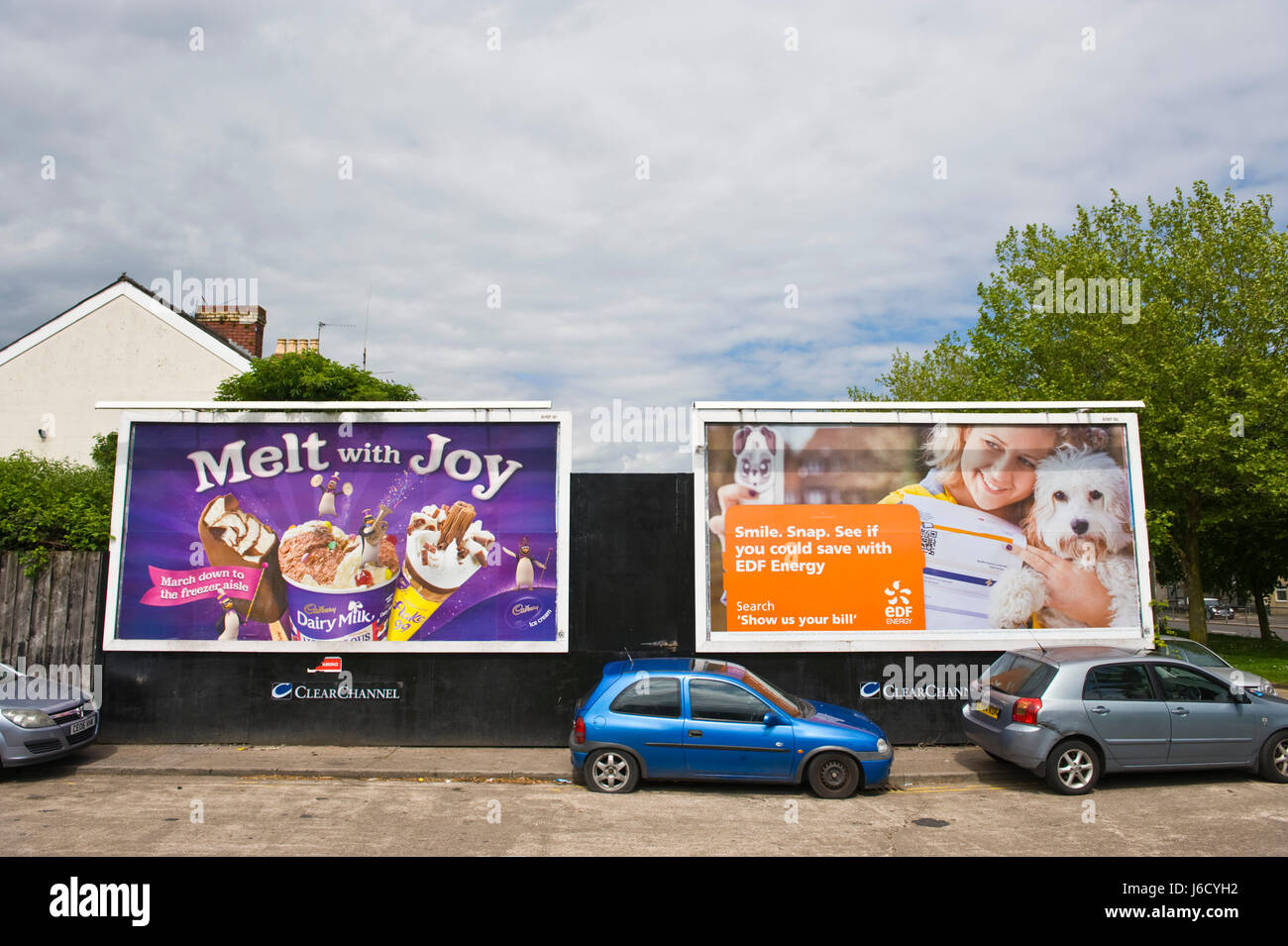 Cadbury's ice cream & EDF Energy 48 sheet advertising billboards on