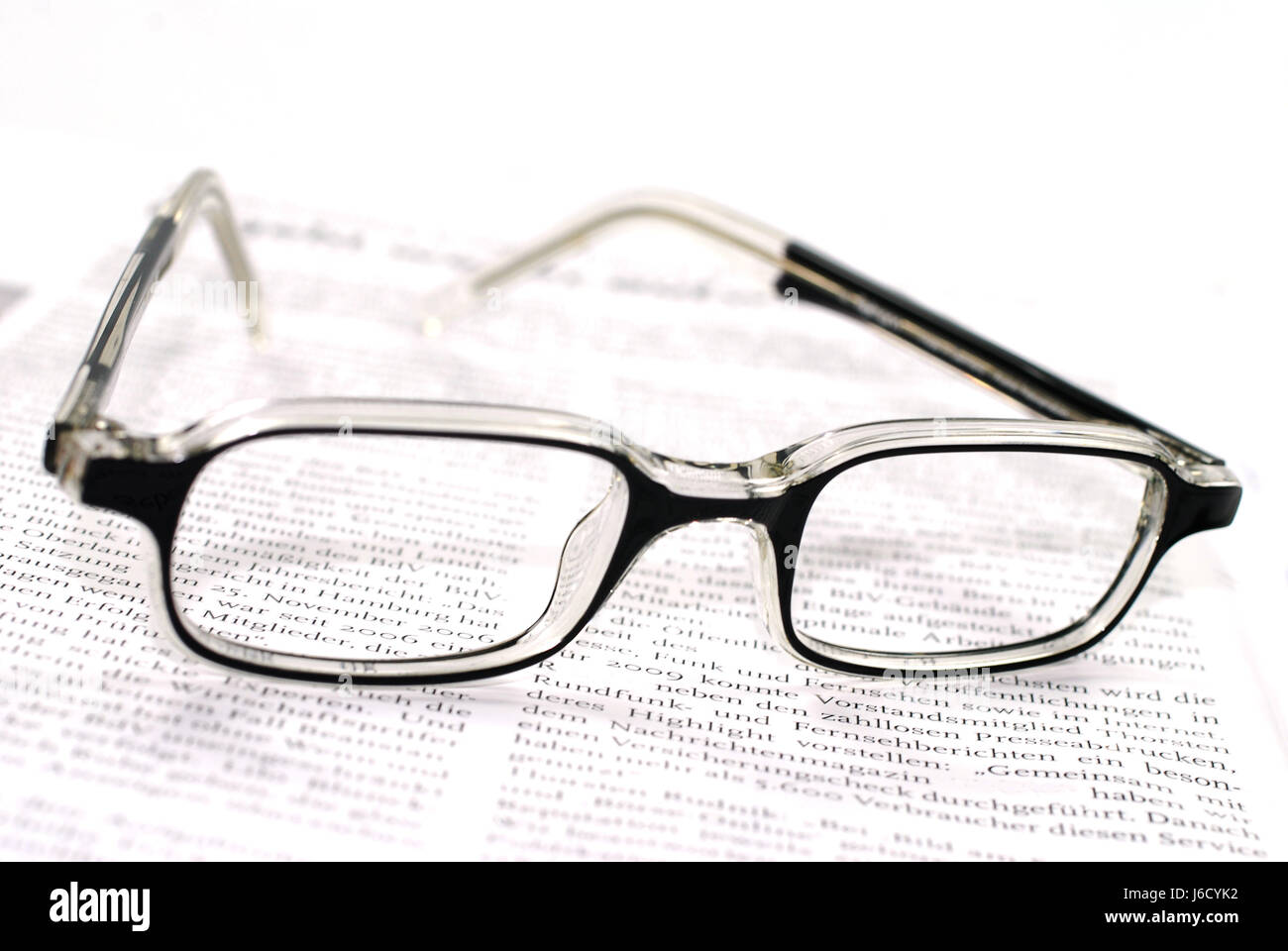 reading glasses Stock Photo