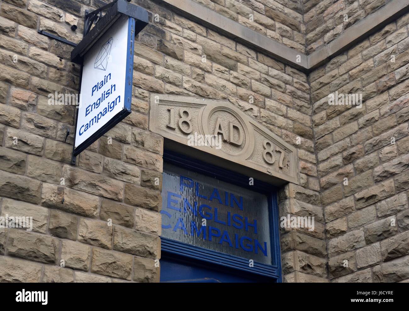 The offices of the Plain English Campaign in New Mills, High Peak, Derbyshire, UK. Stock Photo