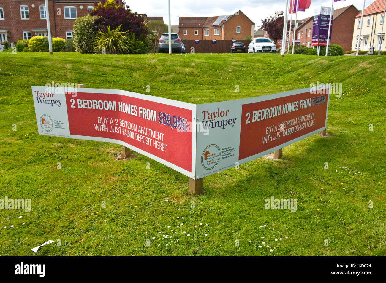 Taylor Wimpey Homes Sale In High Resolution Stock Photography and