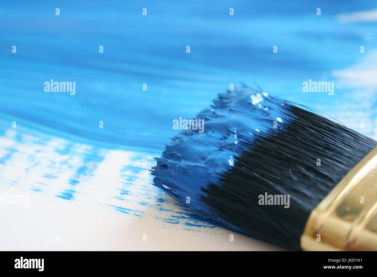 blue paint Stock Photo