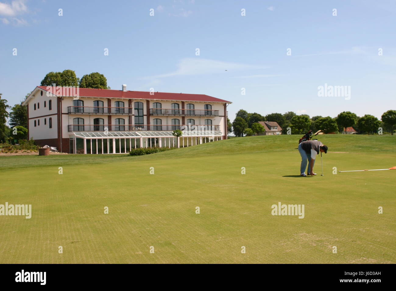 golfer,golf park strelasund golf park strelasund,golfer putts Stock Photo