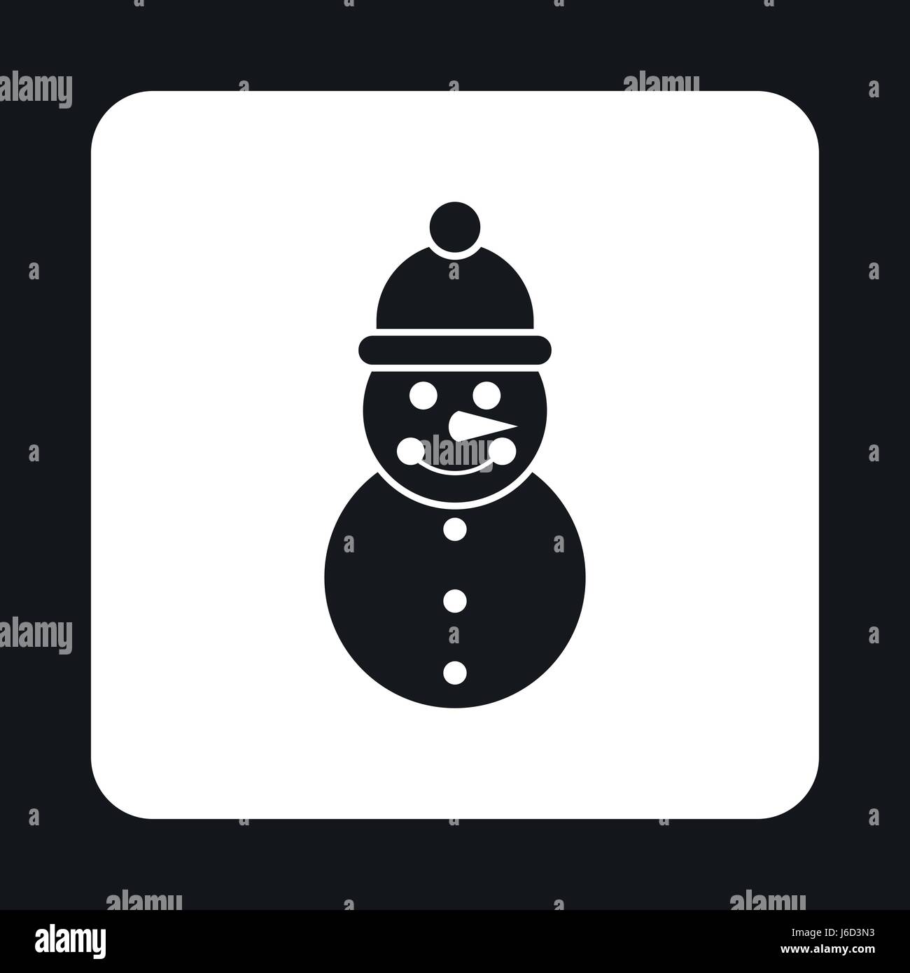 Snowman icon in simple style Stock Vector Image & Art - Alamy