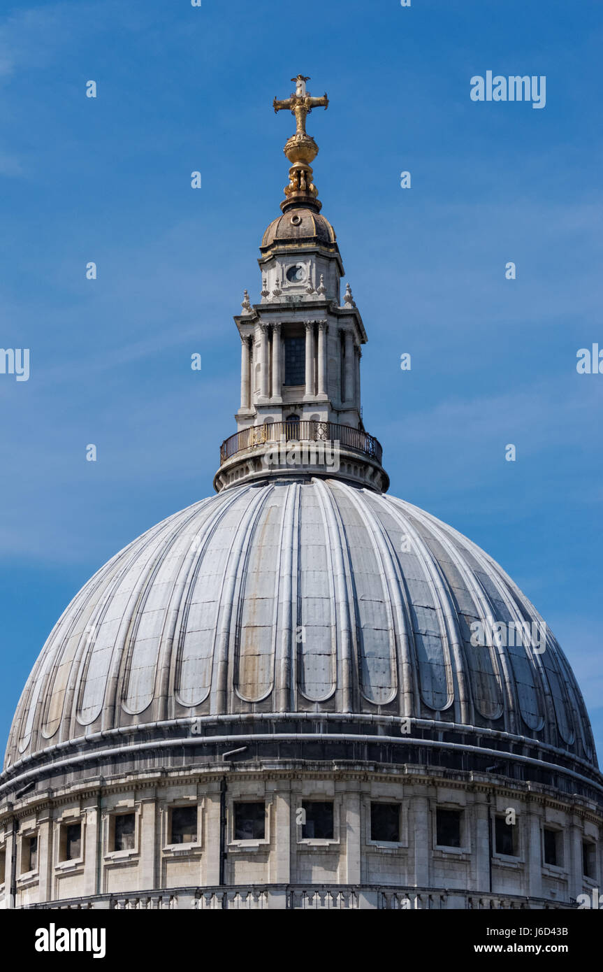 Dome of St Paul's Cathedral in London England United Kingdom UK Stock Photo