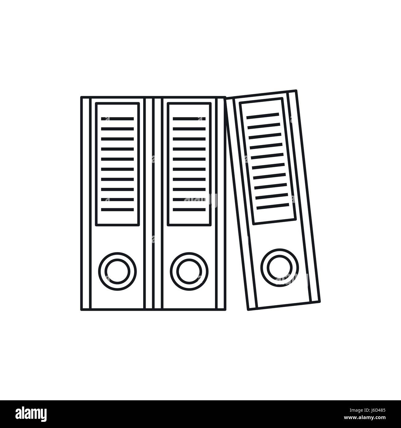 Office folders icon in outline style Stock Vector Image & Art - Alamy