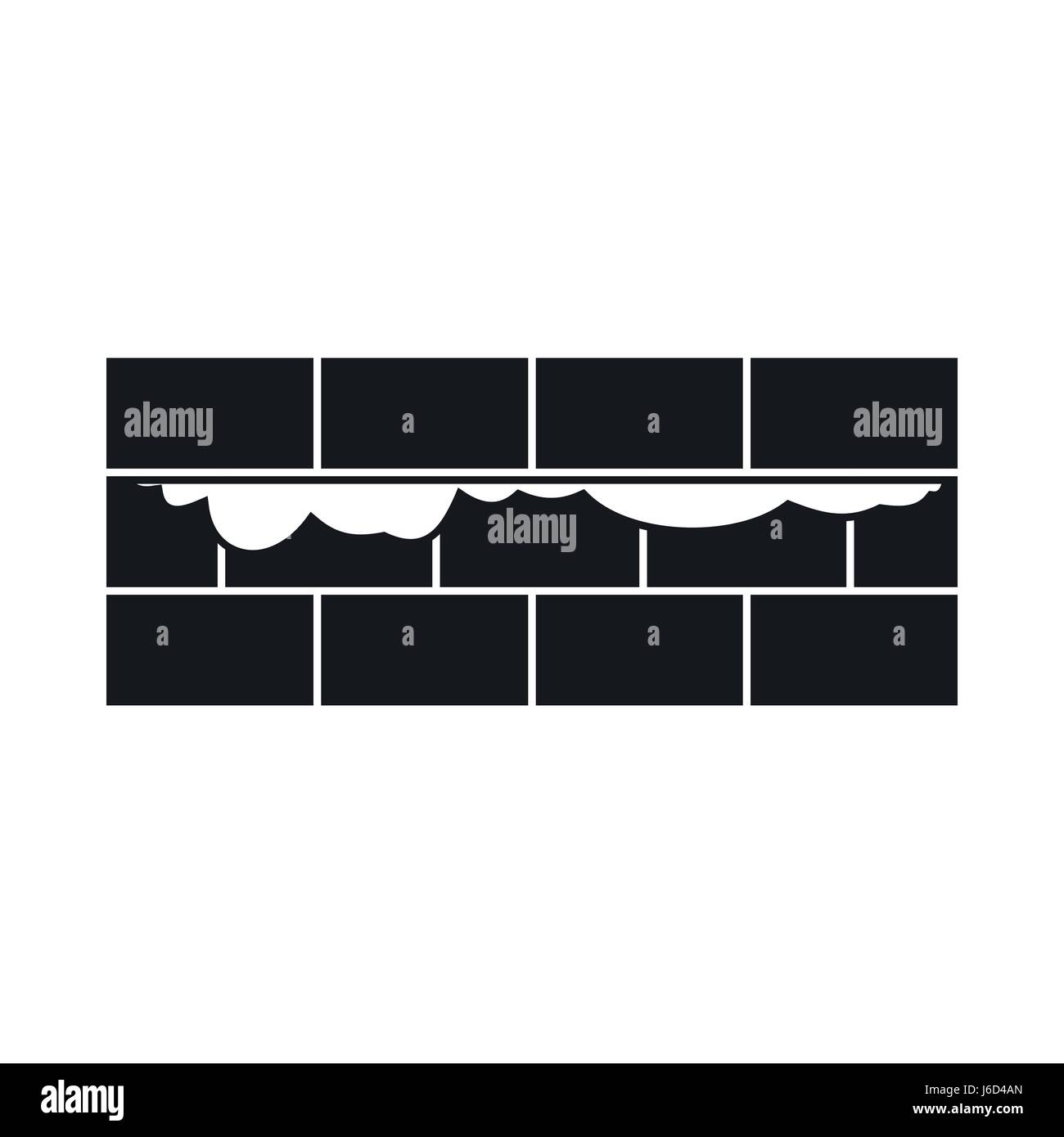 Brick wall icon, simple style Stock Vector Image & Art - Alamy