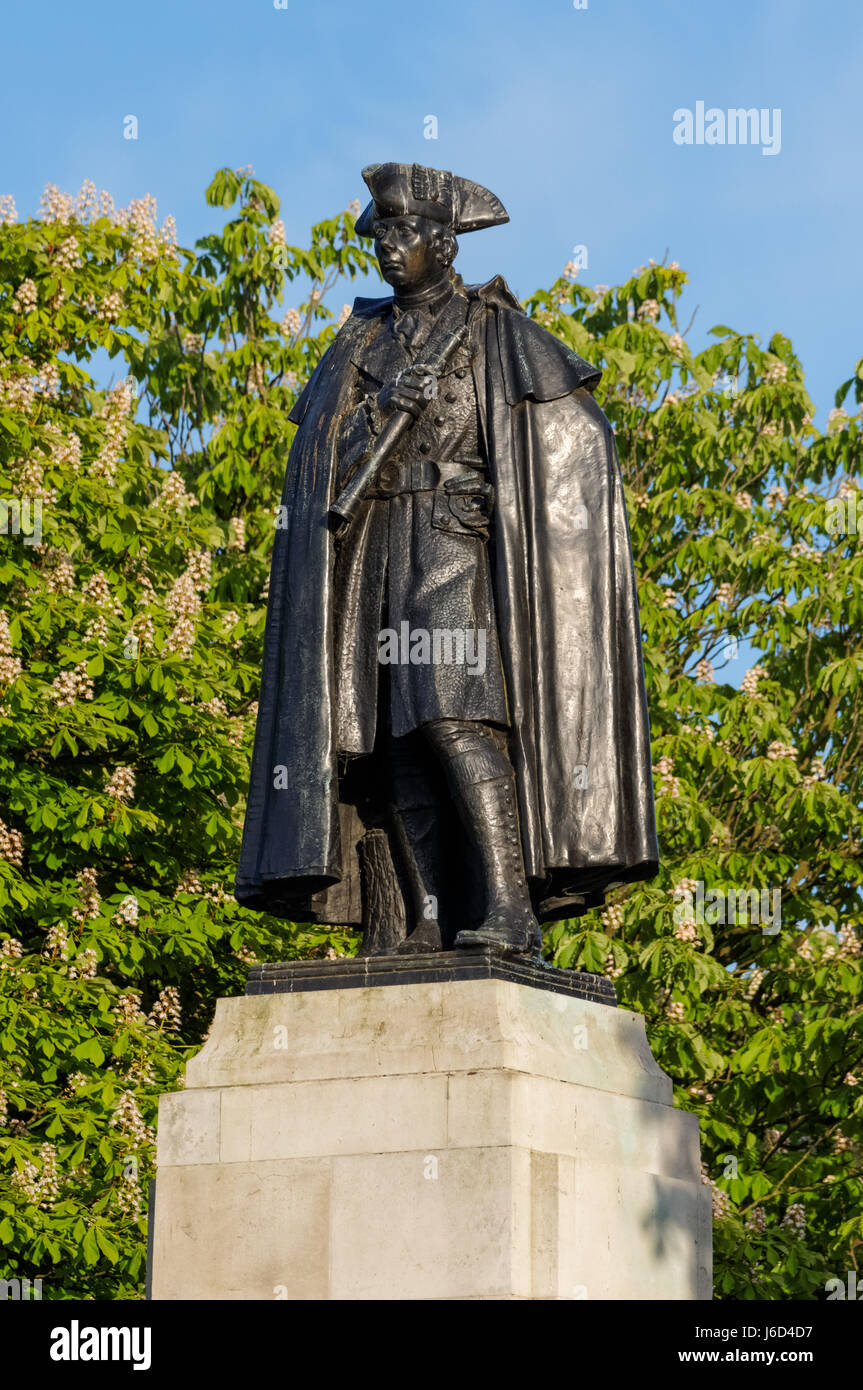 Statue of General James Wolfe in Greenwich Park, London, England, United Kingdom, UK Stock Photo