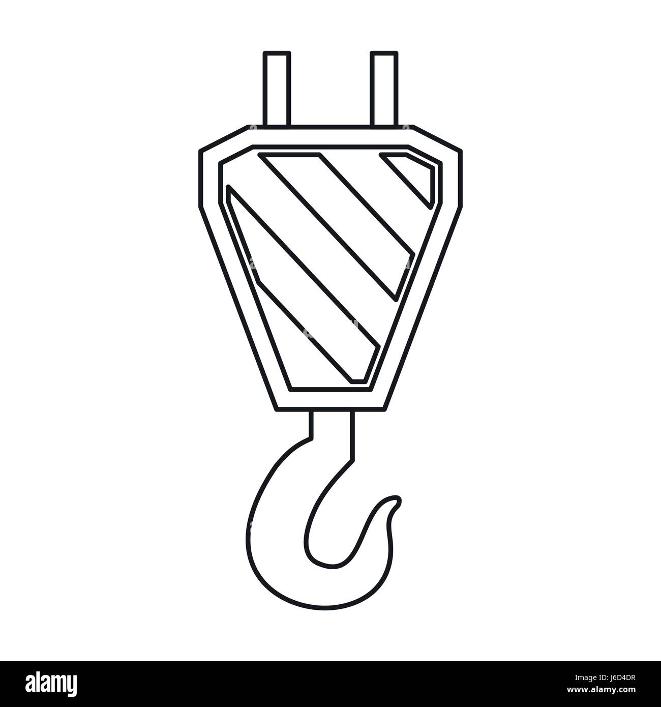 Crane hook icon, outline style Stock Vector Image & Art Alamy