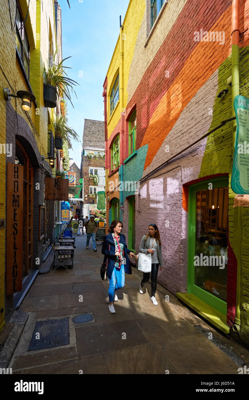 People at the Neal's Yard Square in Covent Garden, London, England, United Kingdom, UK Stock Photo