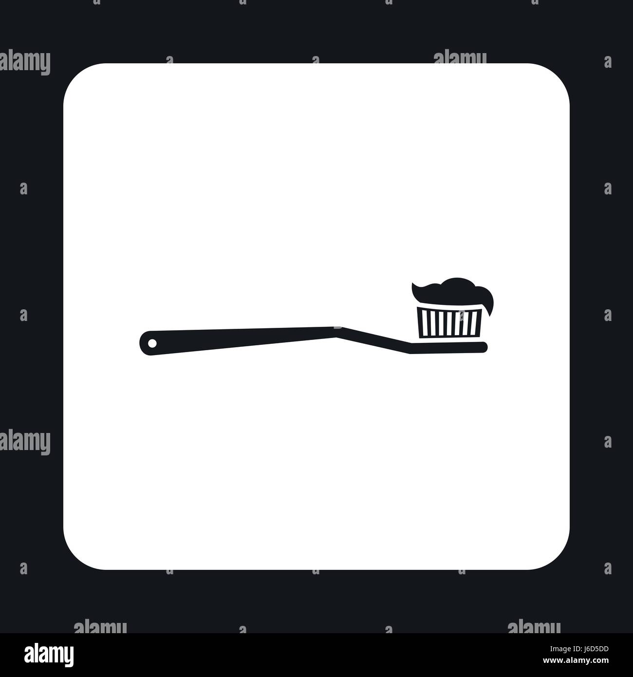 Toothpaste and toothbrush icon, simple style Stock Vector Image & Art ...