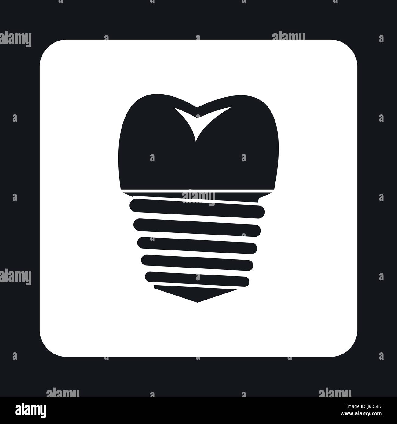 Tooth implant icon, simple style Stock Vector Image & Art - Alamy
