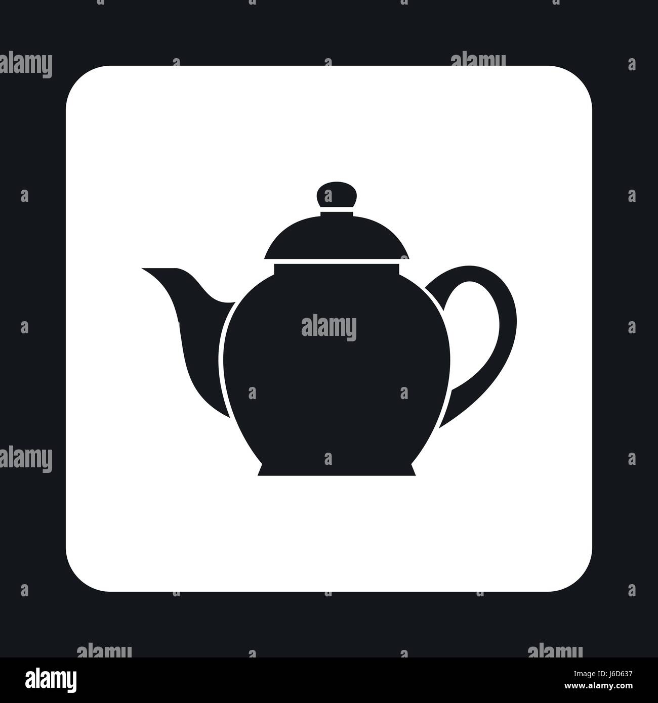 Black kettle icon, simple style Stock Vector Image & Art Alamy