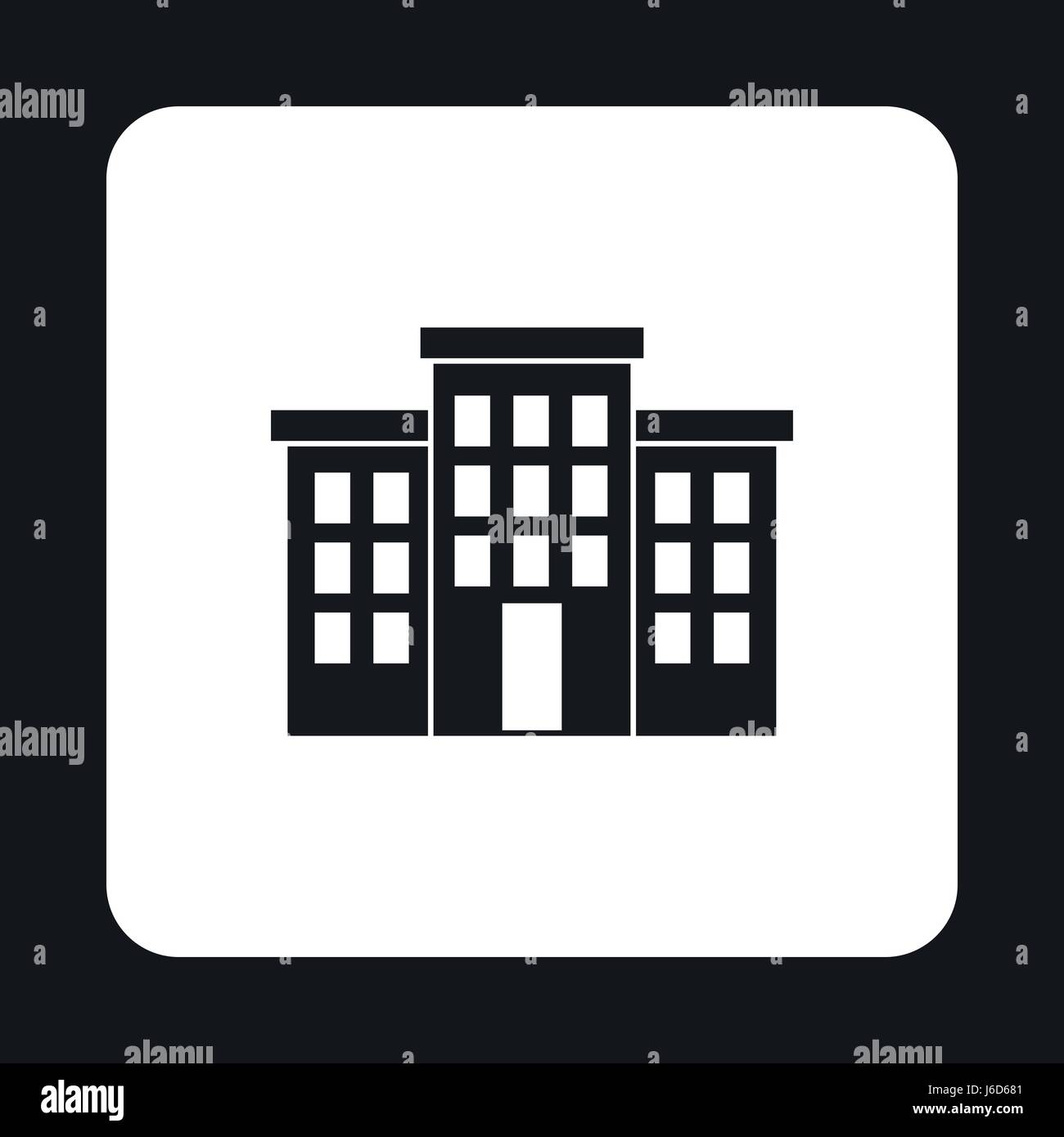 Building icon, simple style Stock Vector Image & Art - Alamy