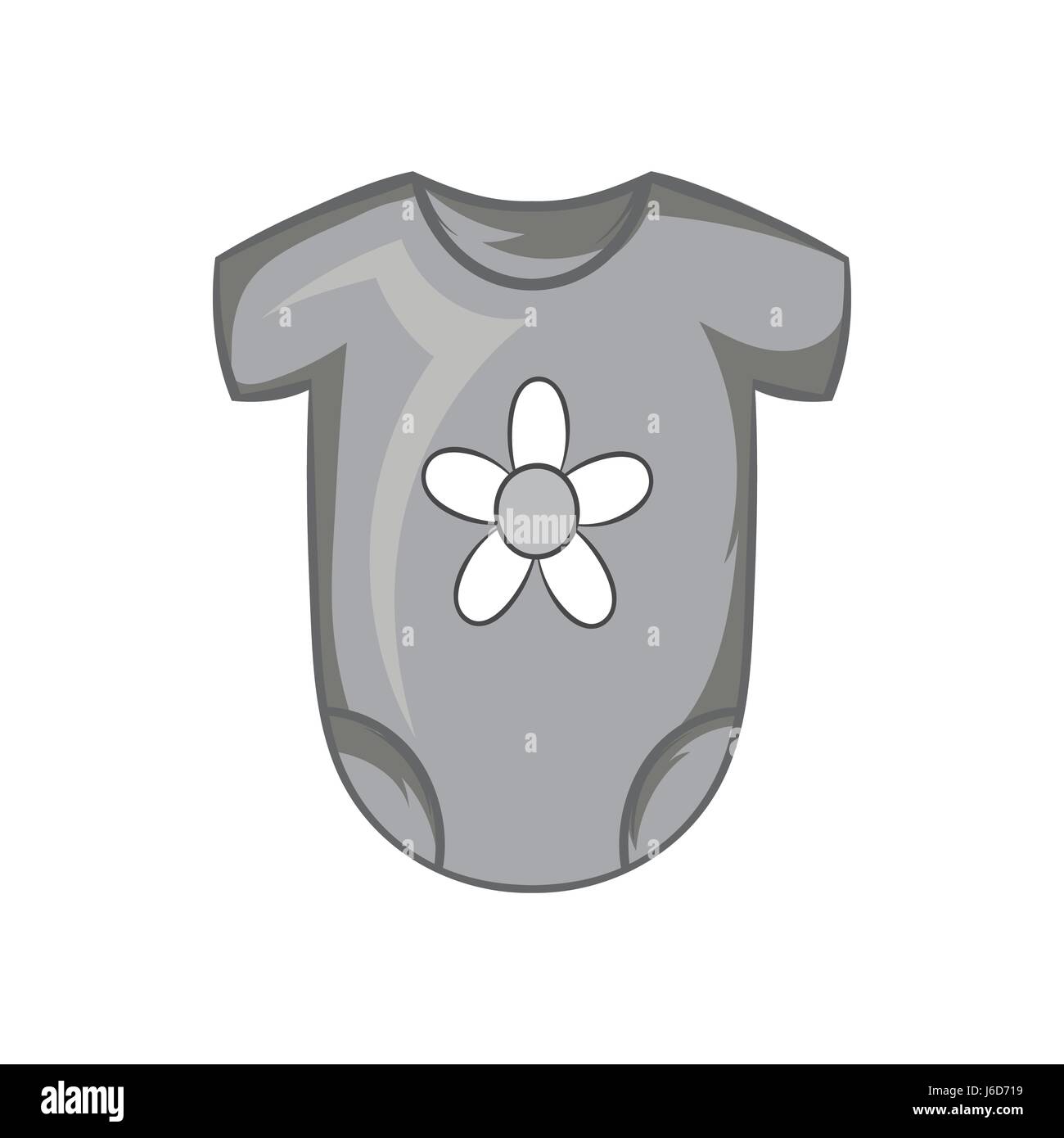 Infant bodysuit icon, black monochrome style Stock Vector
