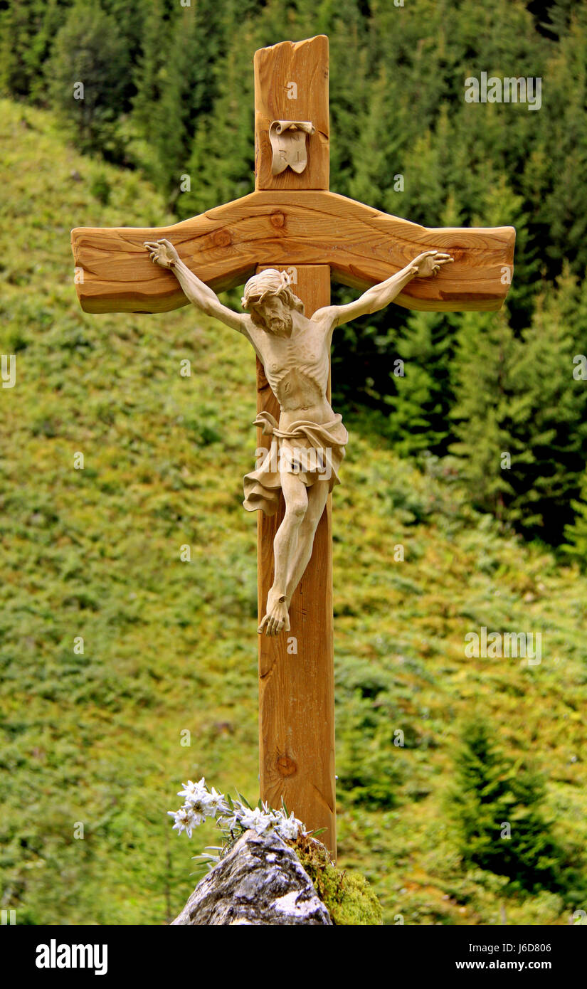 cross christ christianity crucifixion messiah mountain jesus religion religious Stock Photo Alamy