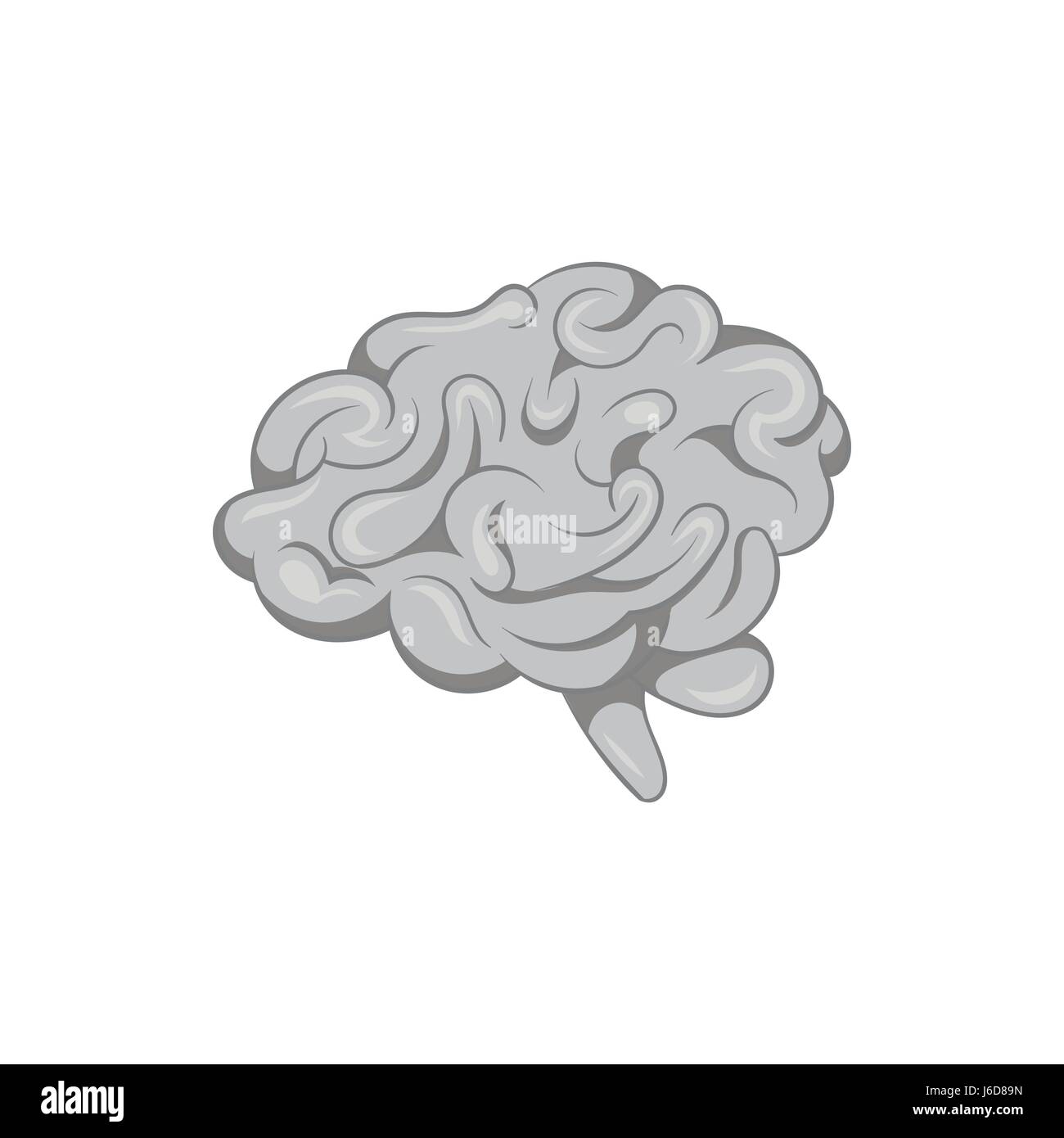 Brain icon, black monochrome style Stock Vector Image & Art - Alamy