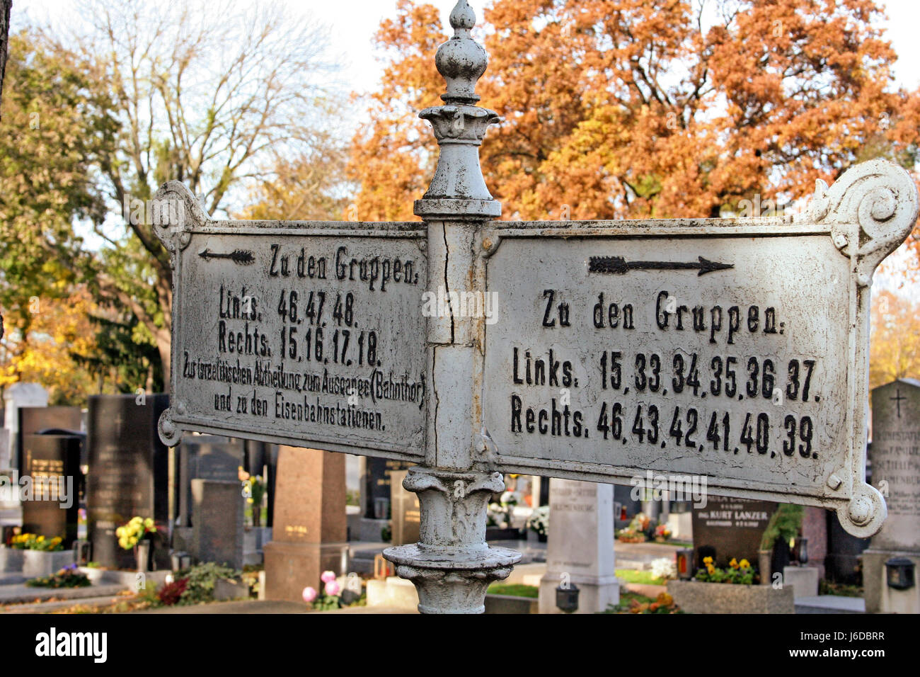 Sign Post Vienna vienna cemetery graves signpost central cemetery religion remember ...