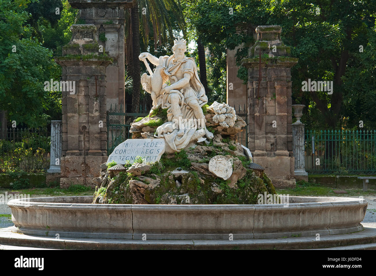 fontana del genio in palermo Stock Photo