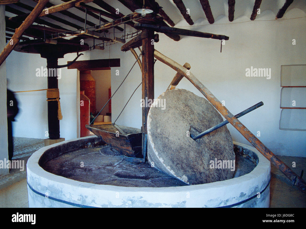 Alori oil mill. Cultura del Olivo Museum, Baeza, Jaen province, Andalucia, Spain. Stock Photo