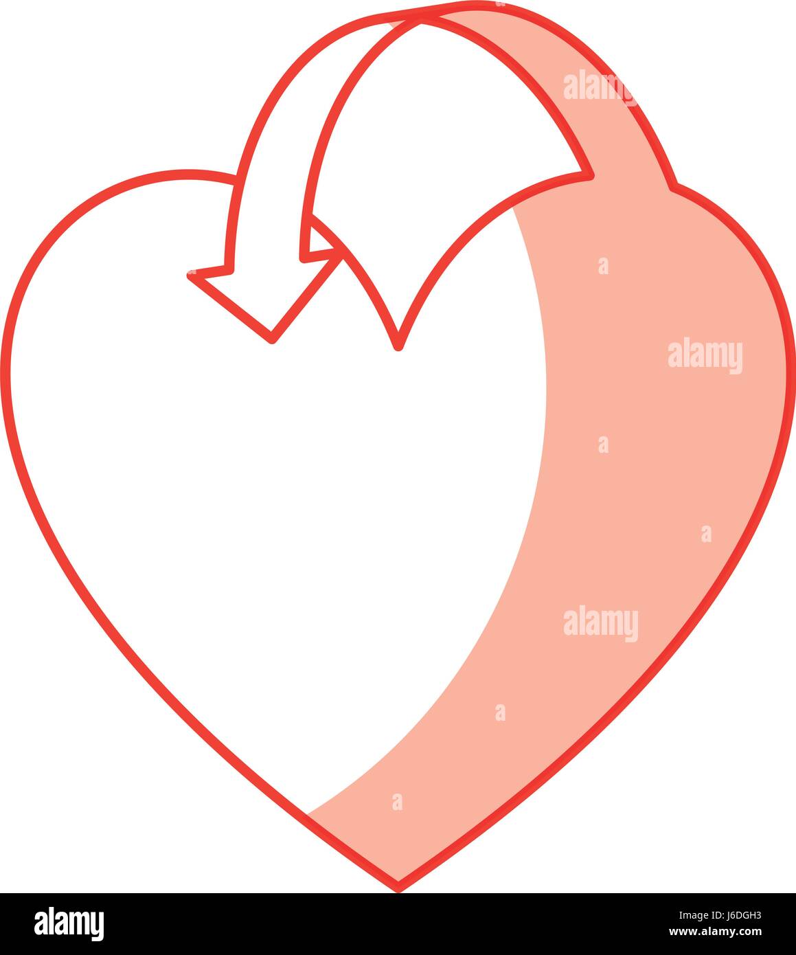 heart love with arrow Stock Vector Image & Art - Alamy