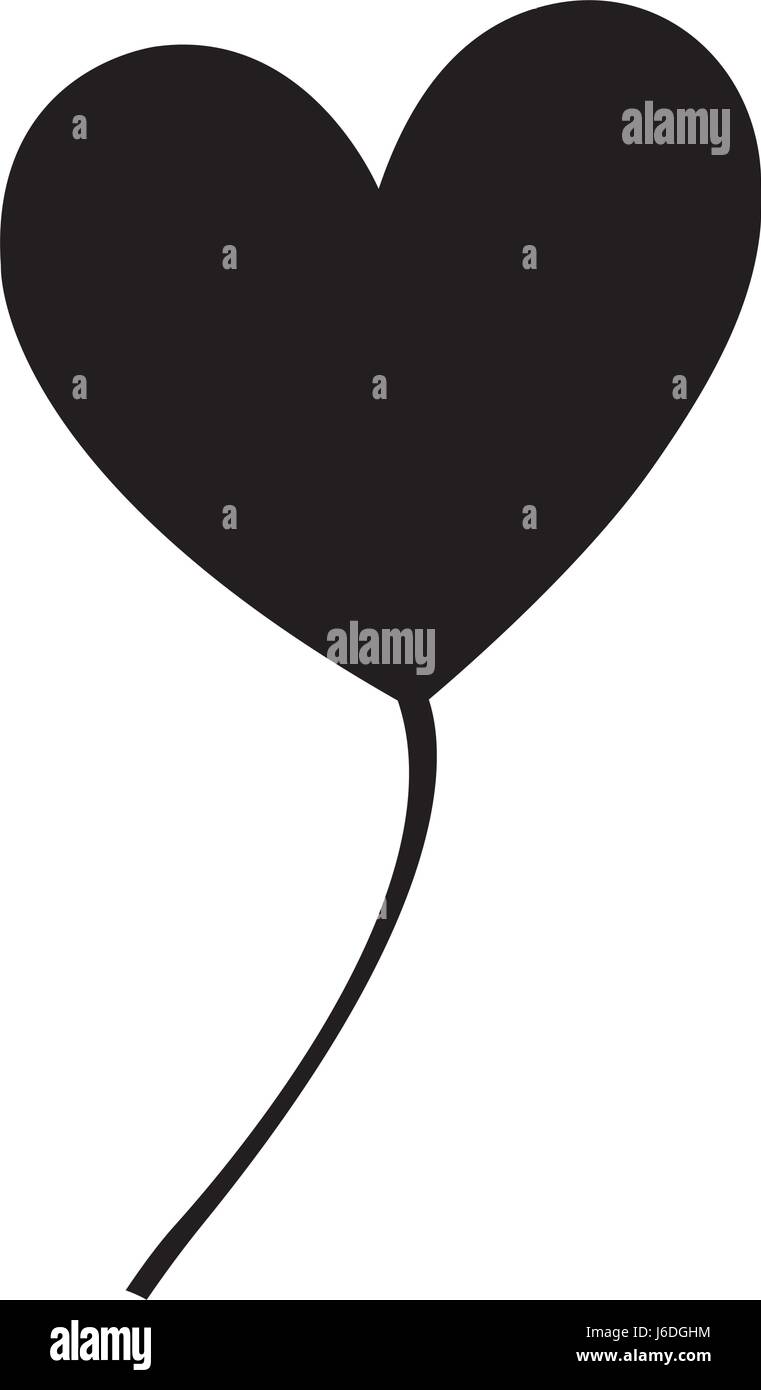 heart love balloon air Stock Vector Image & Art - Alamy