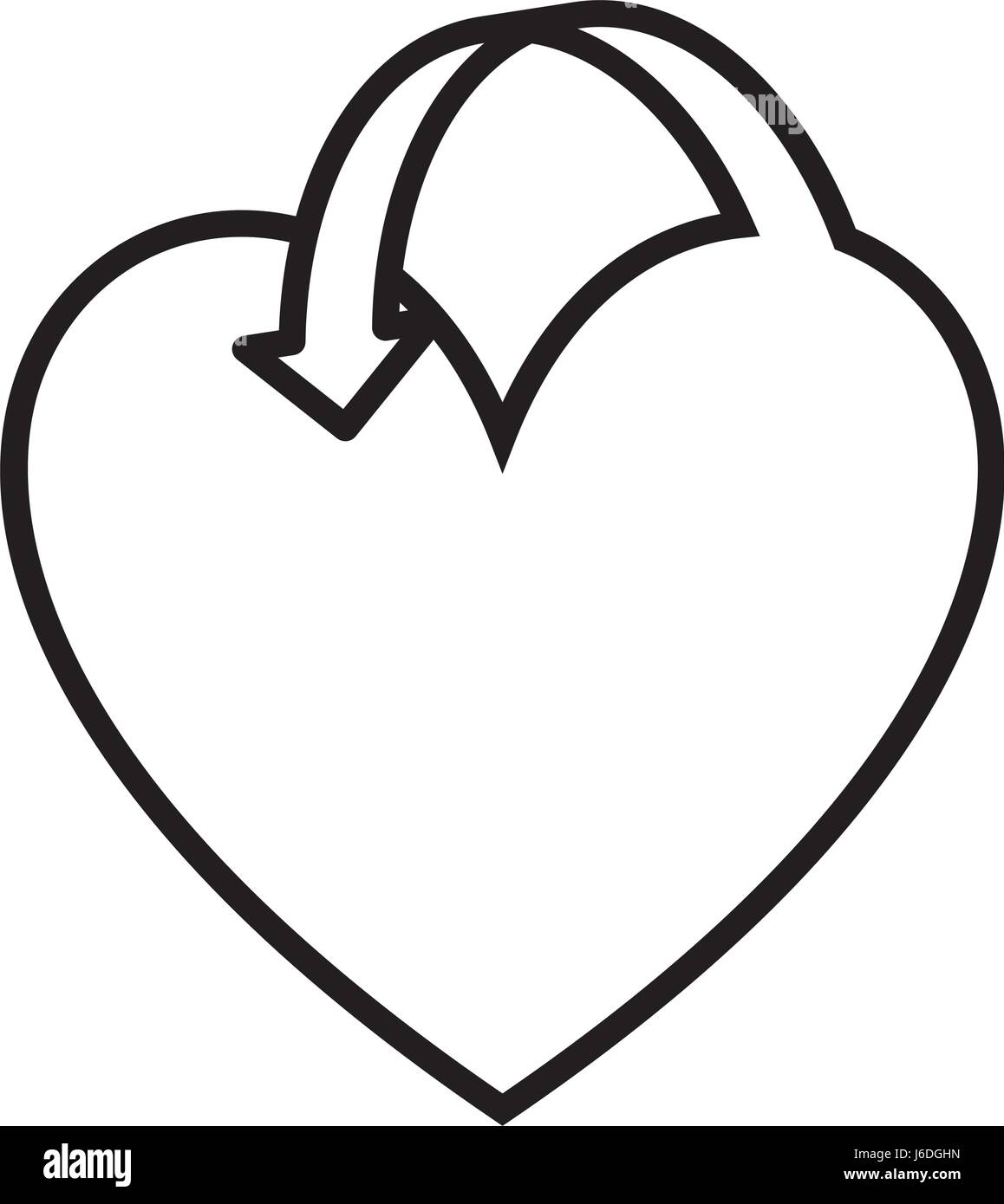 heart love with arrow Stock Vector Image & Art - Alamy