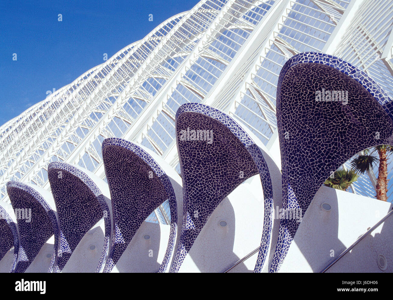 L'Umbracle, by Santiago Calatrava. City of Arts and Sciences, Valencia, Spain. Stock Photo