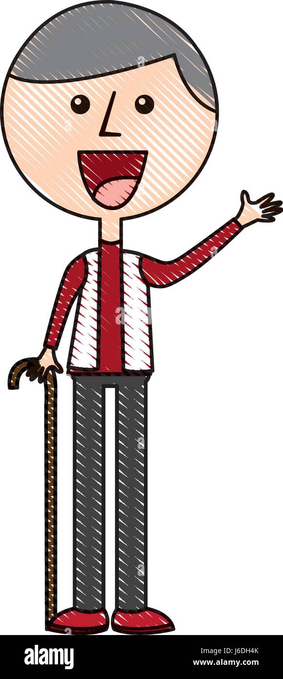 old man waving avatar character Stock Vector Image & Art - Alamy