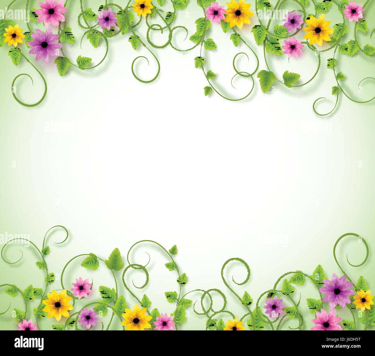 Vines Vector Background for Spring Season with Realistic