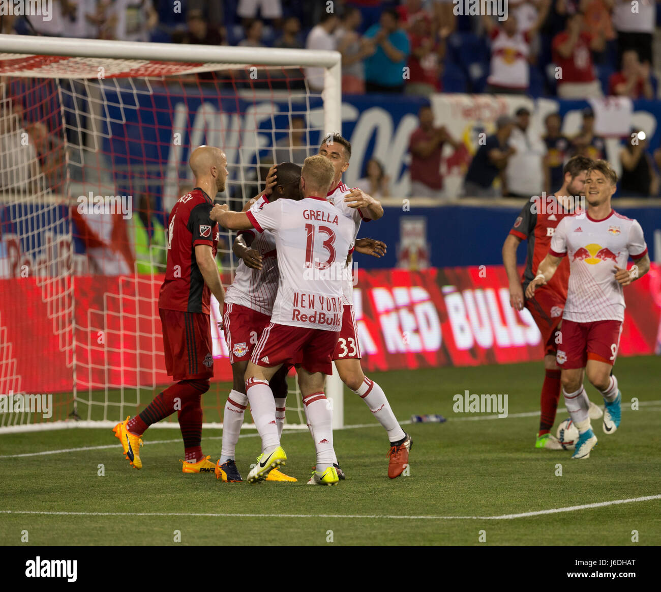 April 27, 2019 - Harrison, New Jersey, U.S. - New York Red Bulls goalkeeper  Luis Robles (31) in action during a MLS match between the FC Cincinnati and  the New York Red