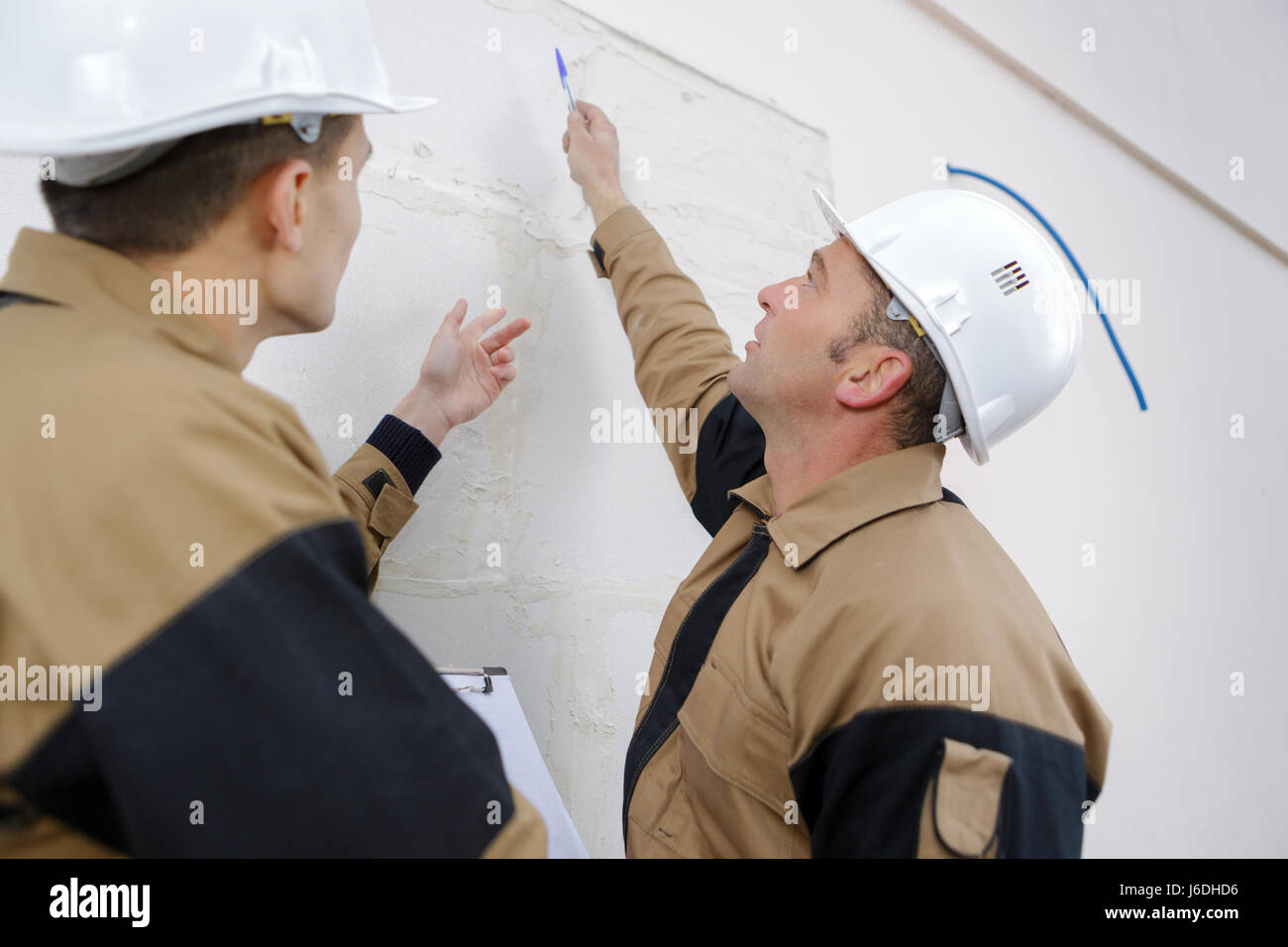 finishing works at renovated apartment Stock Photo