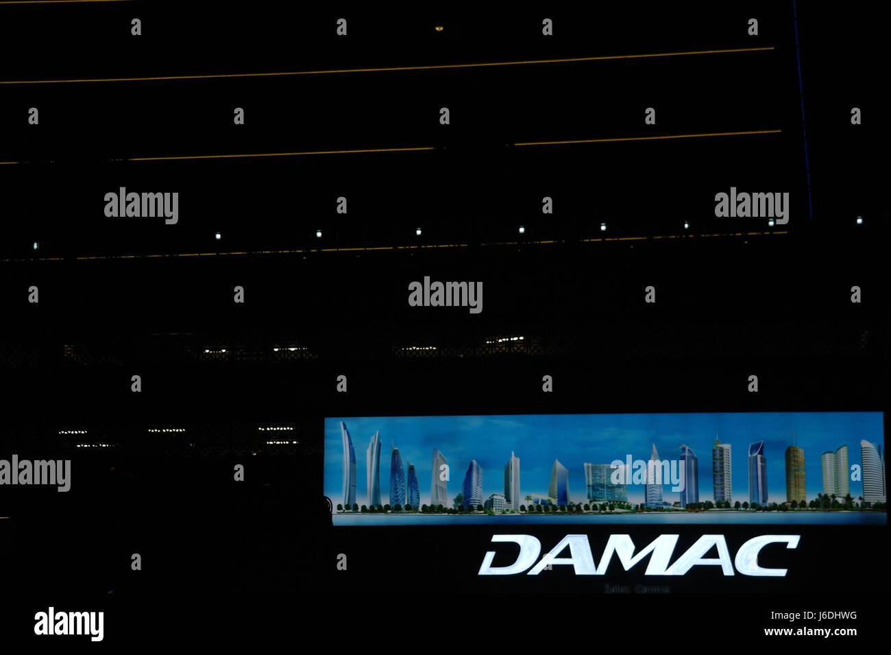 Night view Damac Sign, Ocean Heights Tower, King Salman bin Abdulaziz