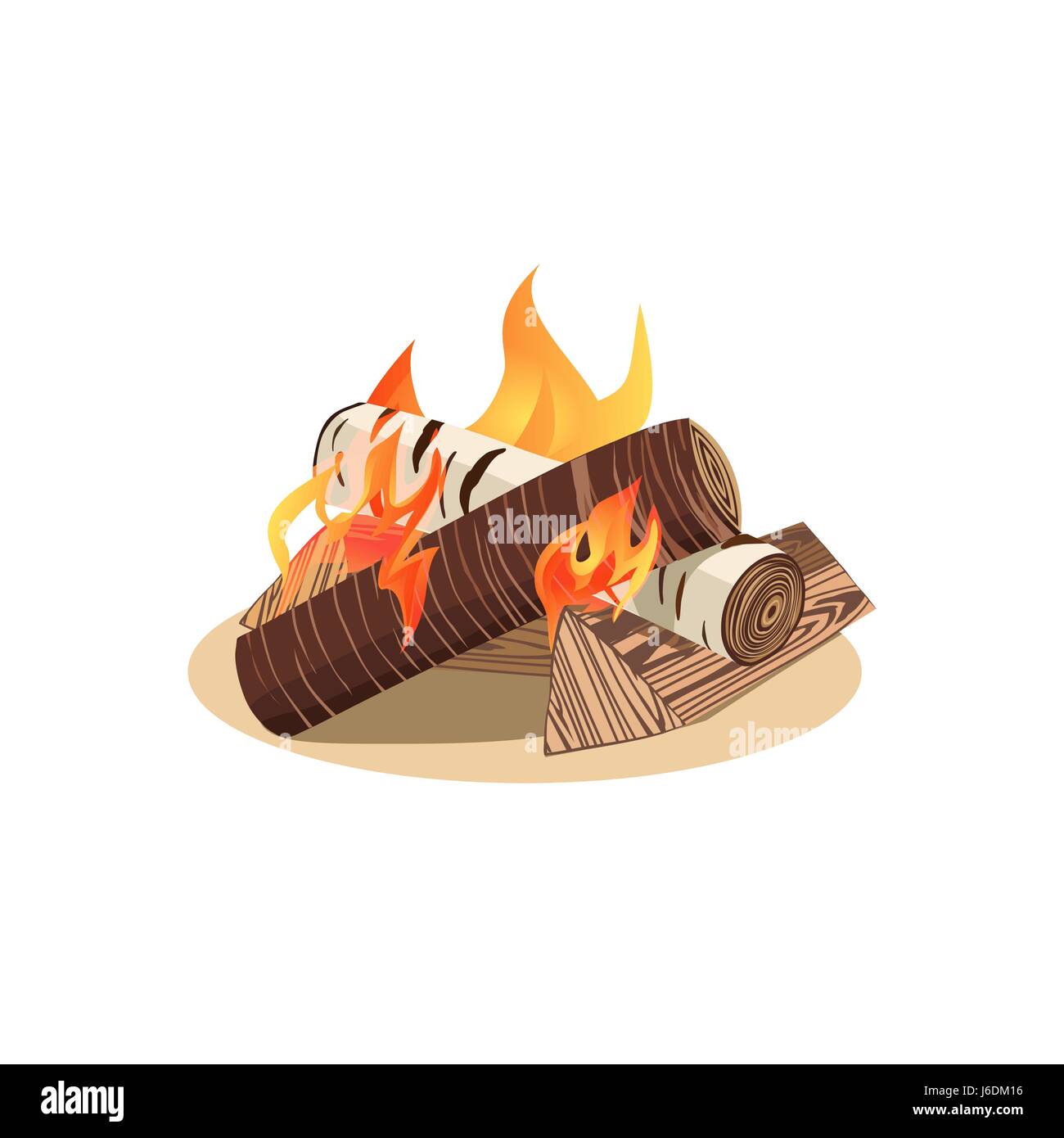 Campfire icon concept. Stock Vector