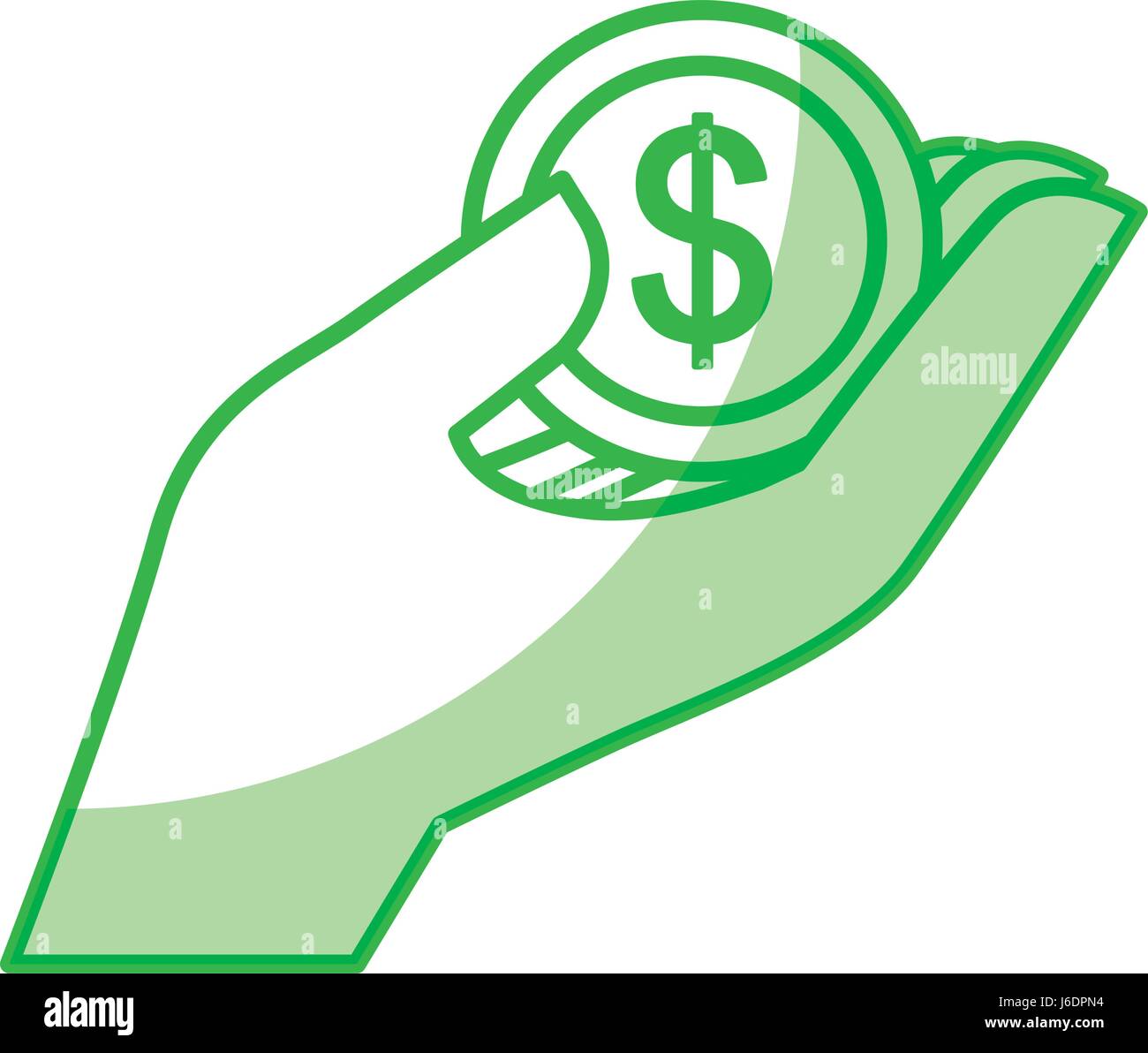 hand human with coin money dollar icon Stock Vector Image & Art - Alamy