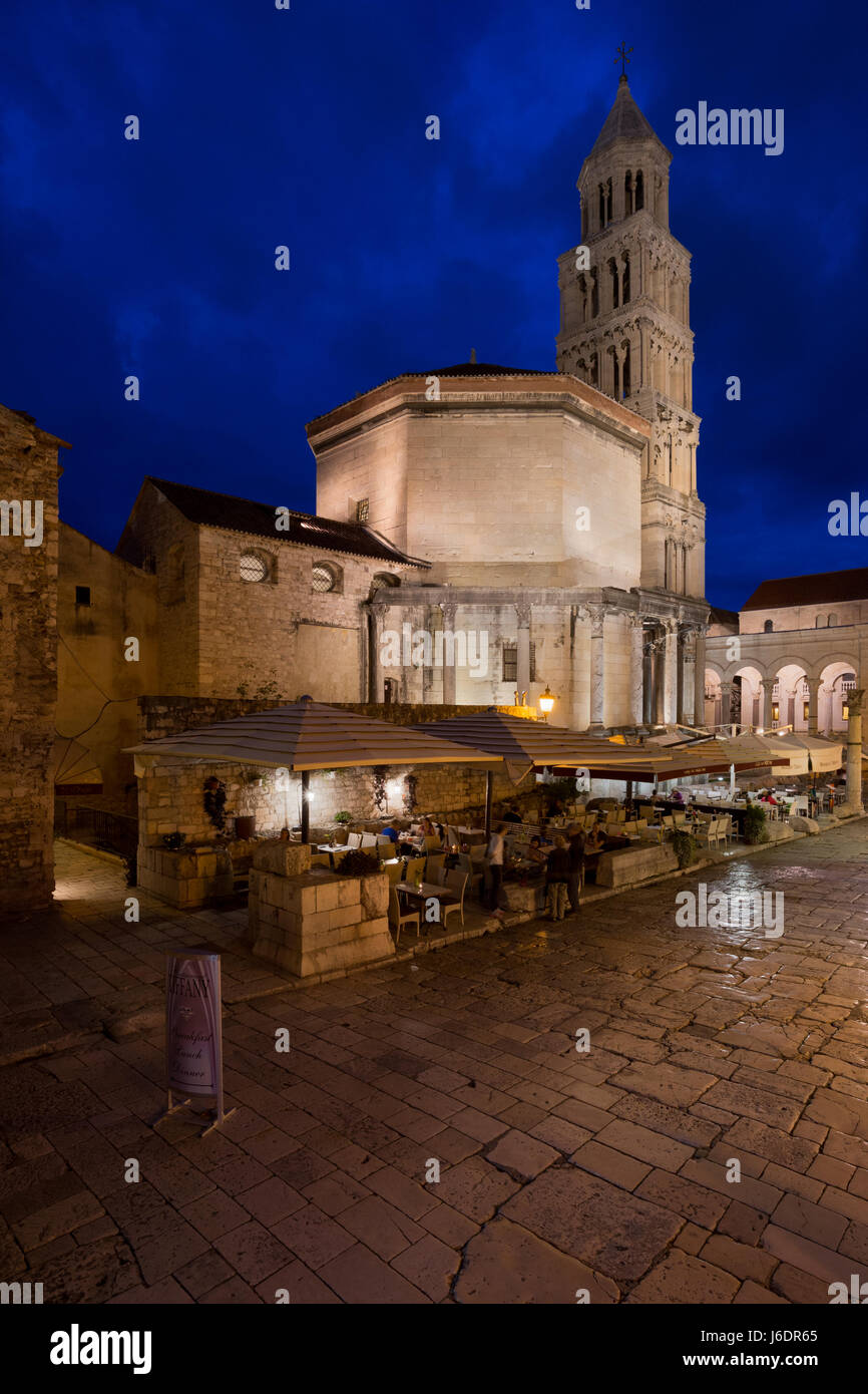 St Domnius Cathedral in the summer evening, Split, Croatia Stock Photo