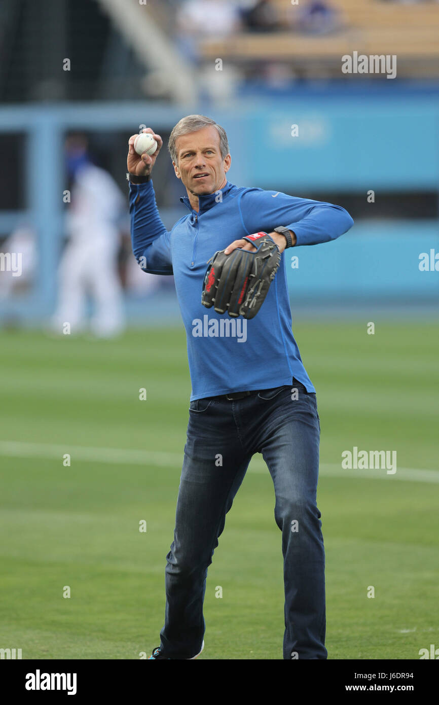 John Thune U.S. Senator from South Dakota throws out the 1st pitch before the game. The Colorado Rockies defeated the Los Angeles Dodgers by the final score of 4-1 at Dodgers Stadium Los Angeles  Featuring: U.S. Senator John Thune Where: Los Angeles, California, United States When: 19 Apr 2017 Credit: WENN.com Stock Photo
