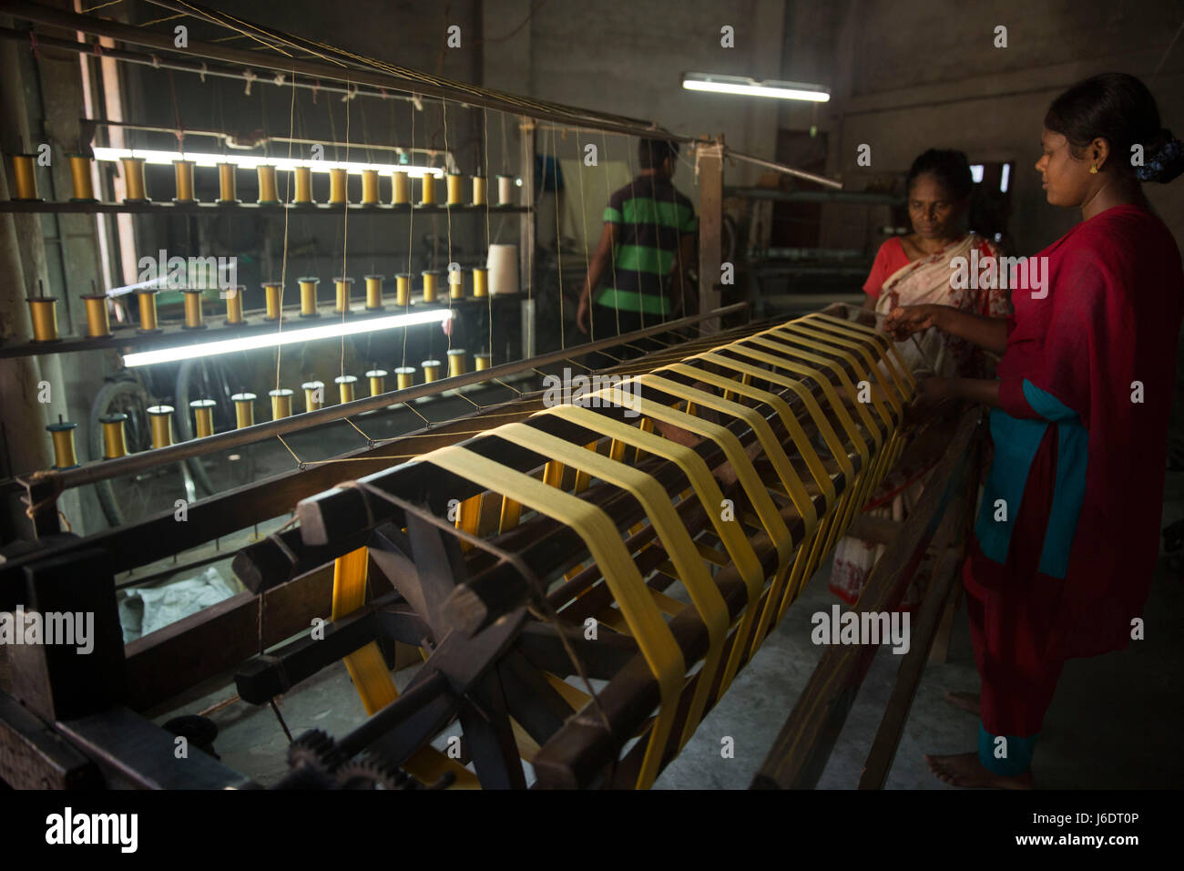 Women working in a silk factory. Rajshahi, Bangladesh Stock Photo Alamy