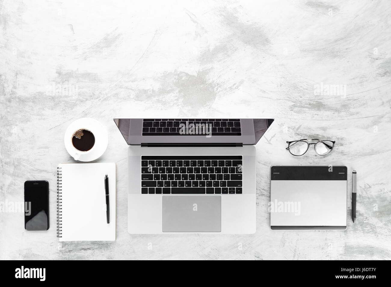 Top View Computer Workstation Workspace top view hi-res stock photography and images - Alamy