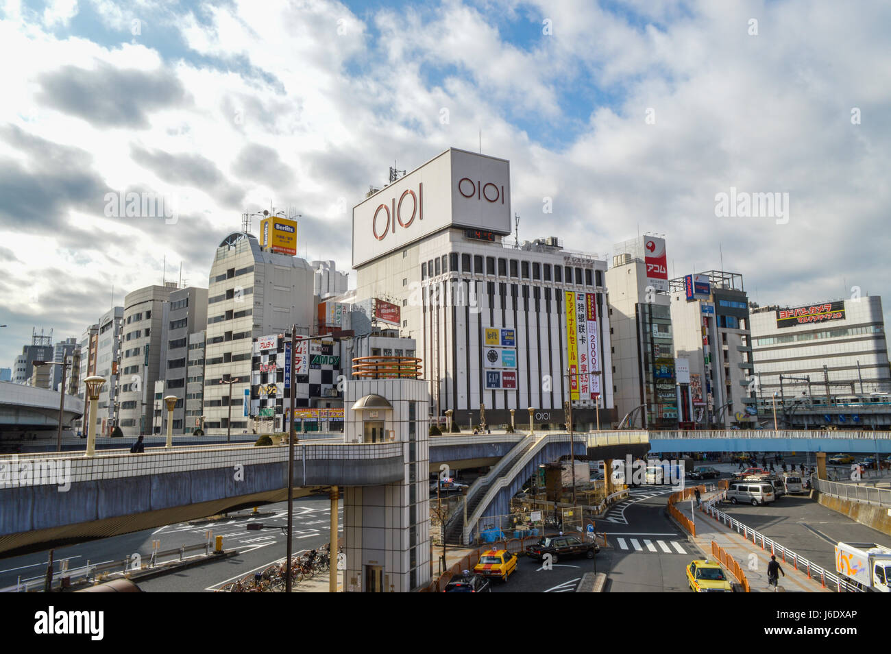 Tokyo, Japan. January 1, 2014: Ueno area . Stock Photo
