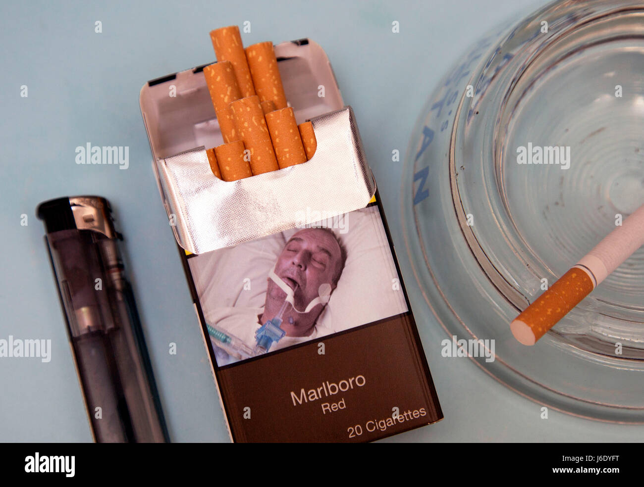 Red white and blue packet of Royals Superkings cigarettes with smoking  seriously damages health warning UK Stock Photo - Alamy