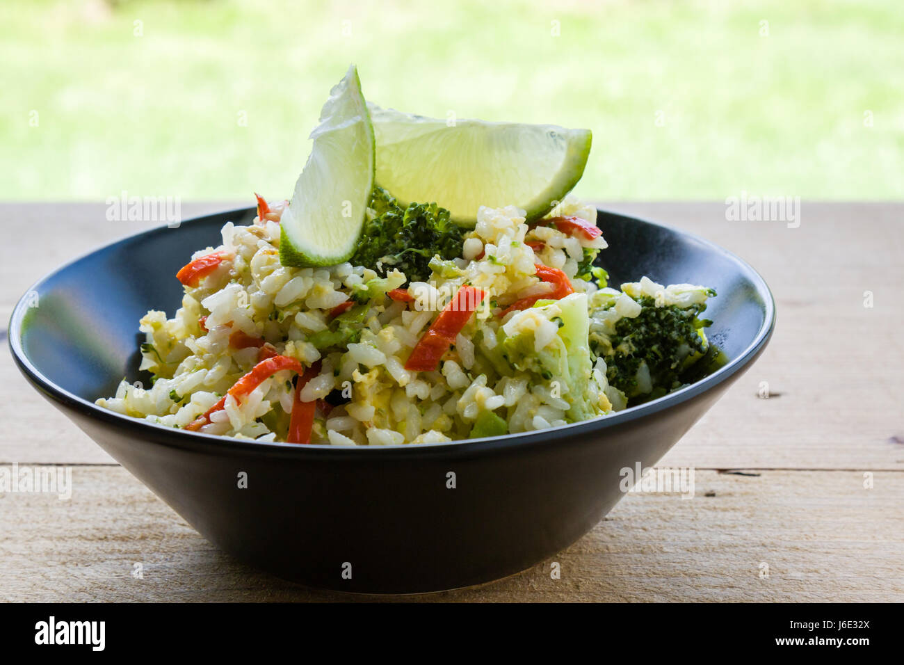 Fried Rice Lime fresh fragrant fried rice with vegetables and lime Stock Photo - Alamy