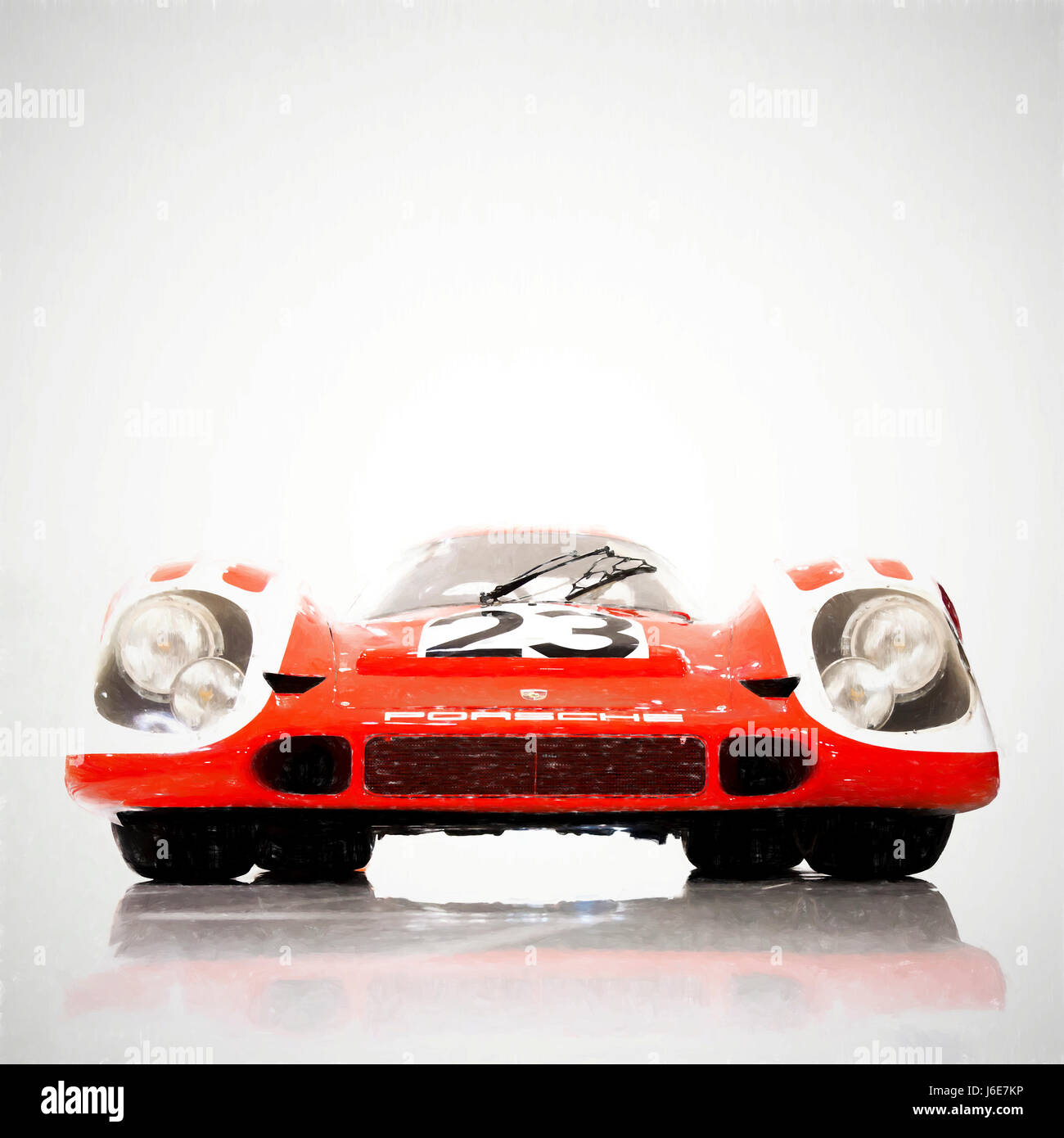 Red Porsche 917 Stock Photo