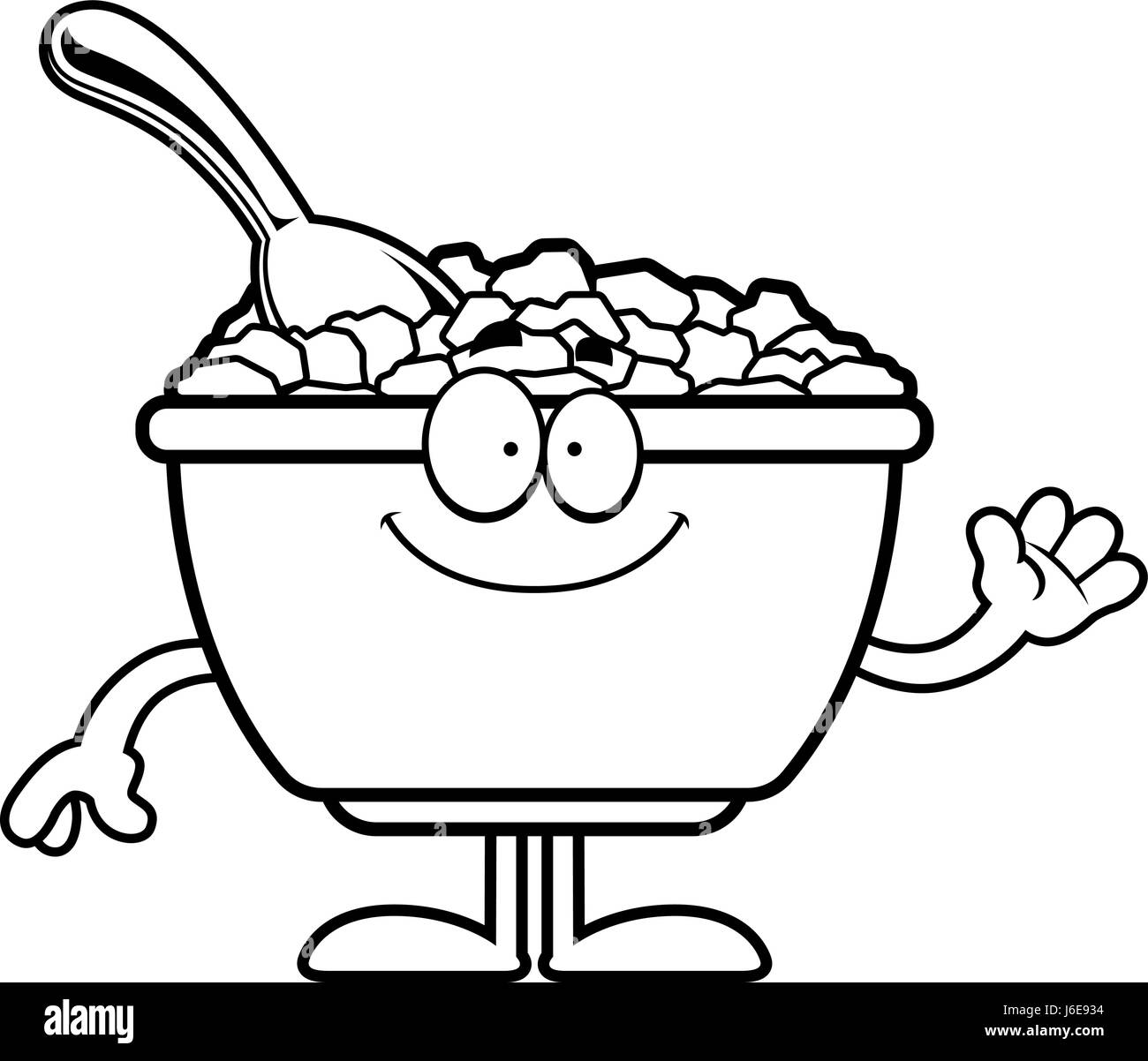 Cereal Bowl Clipart Black And White